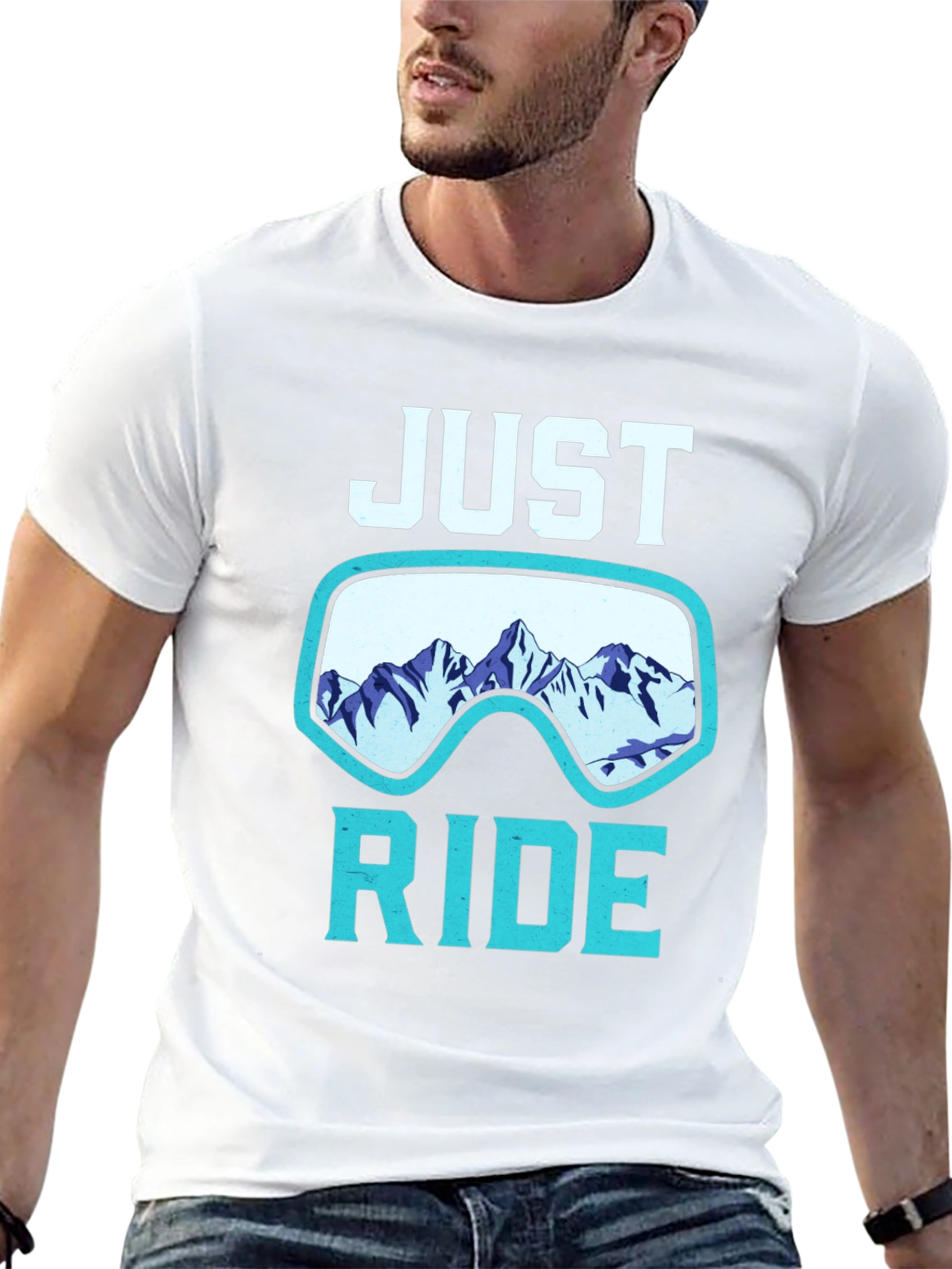 Just Ride Mountain Graphic T-Shirt - Adventure Ready