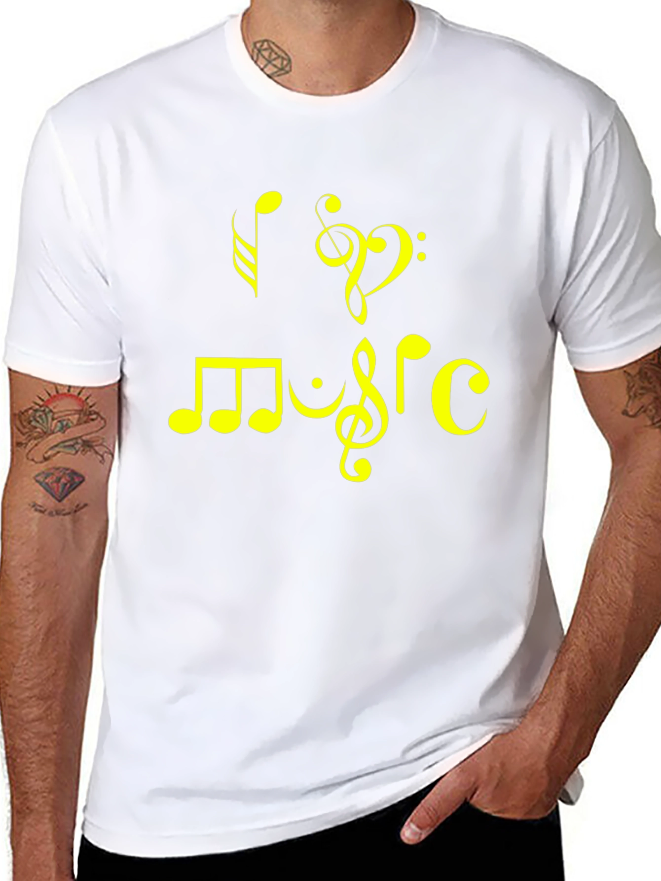 I Heart Music Black T-Shirt