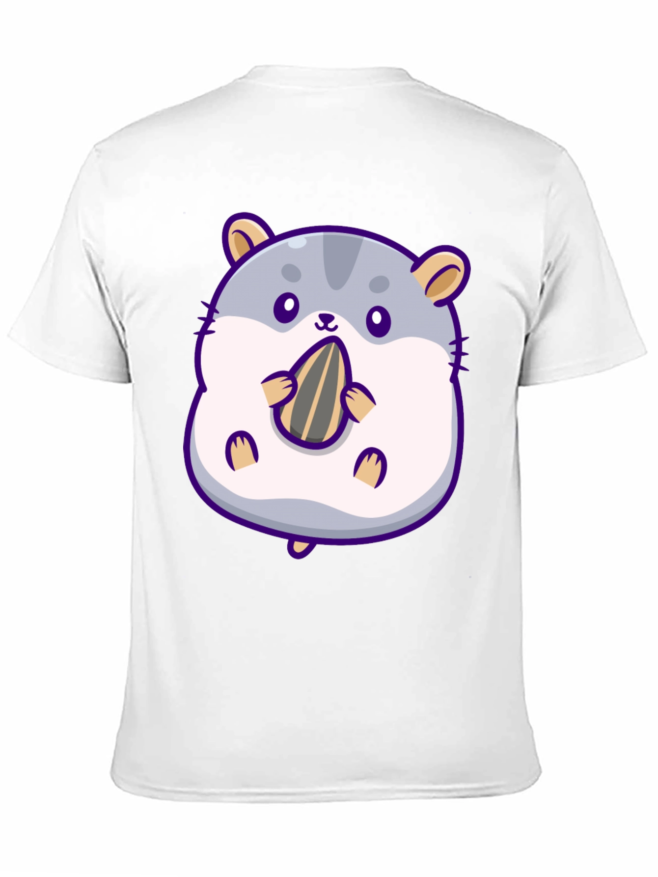 Cute Hamster Eating Seed Graphic T-Shirt