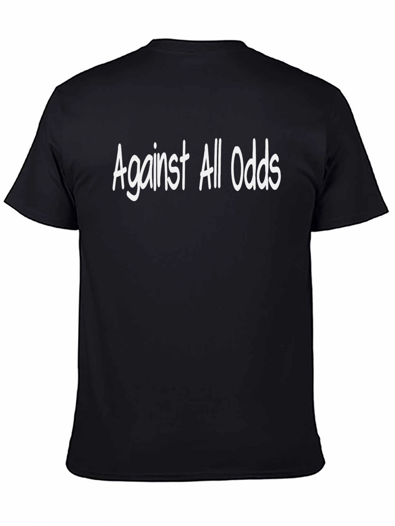 Against All Odds Graphic Tee - Black Cotton T-Shirt