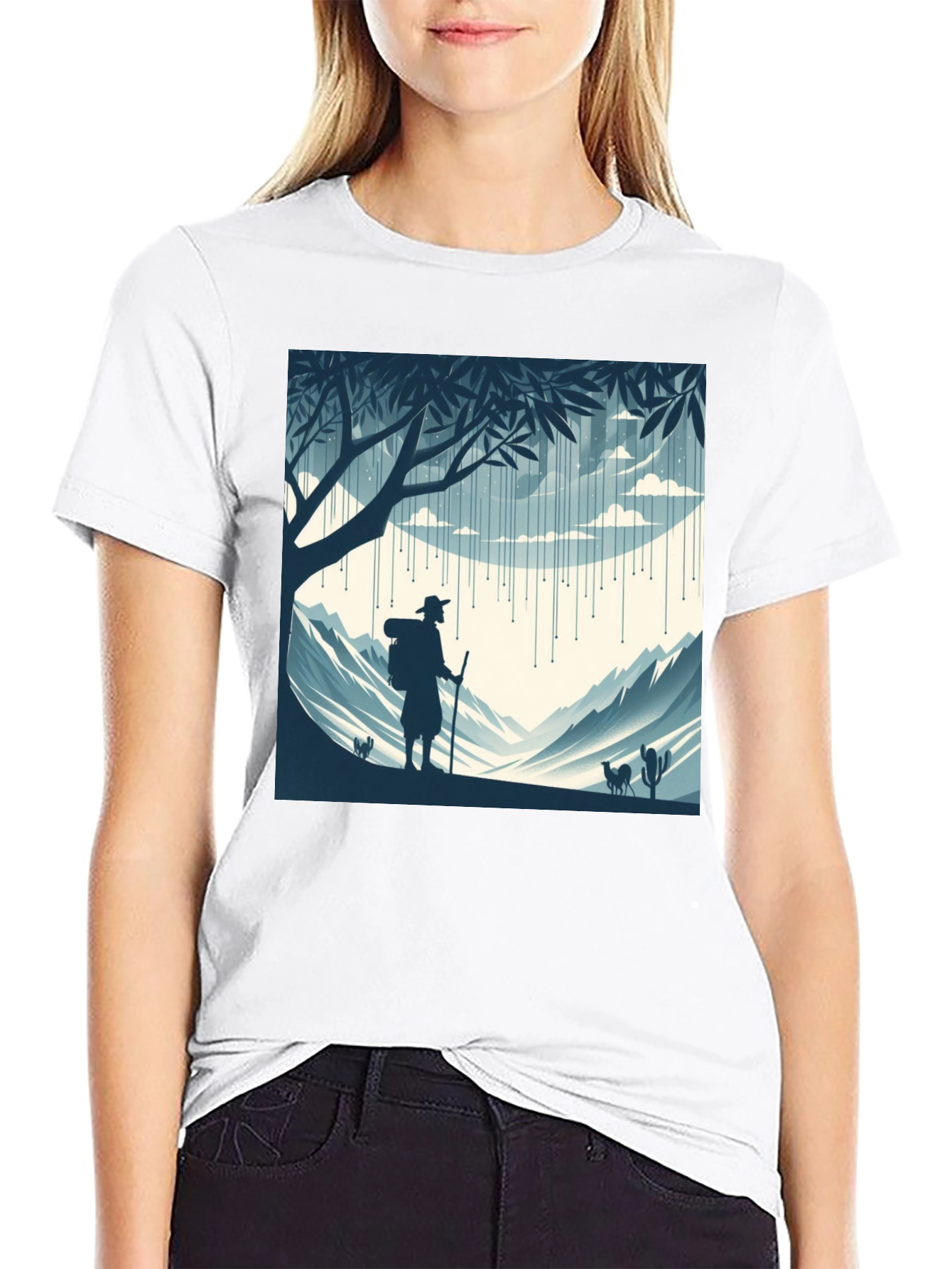 Nature Hiker Graphic Tee - Black