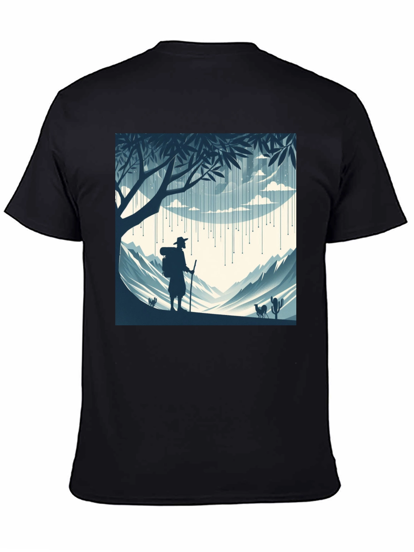 Nature Hiker Graphic Tee - Black
