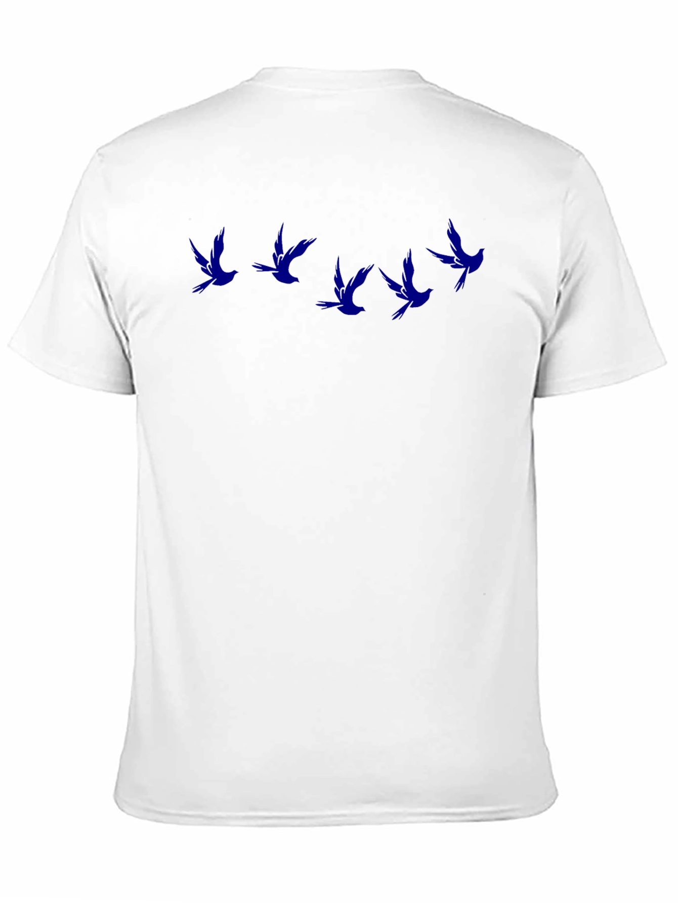Flying Birds Graphic Tee - Casual Black T-Shirt