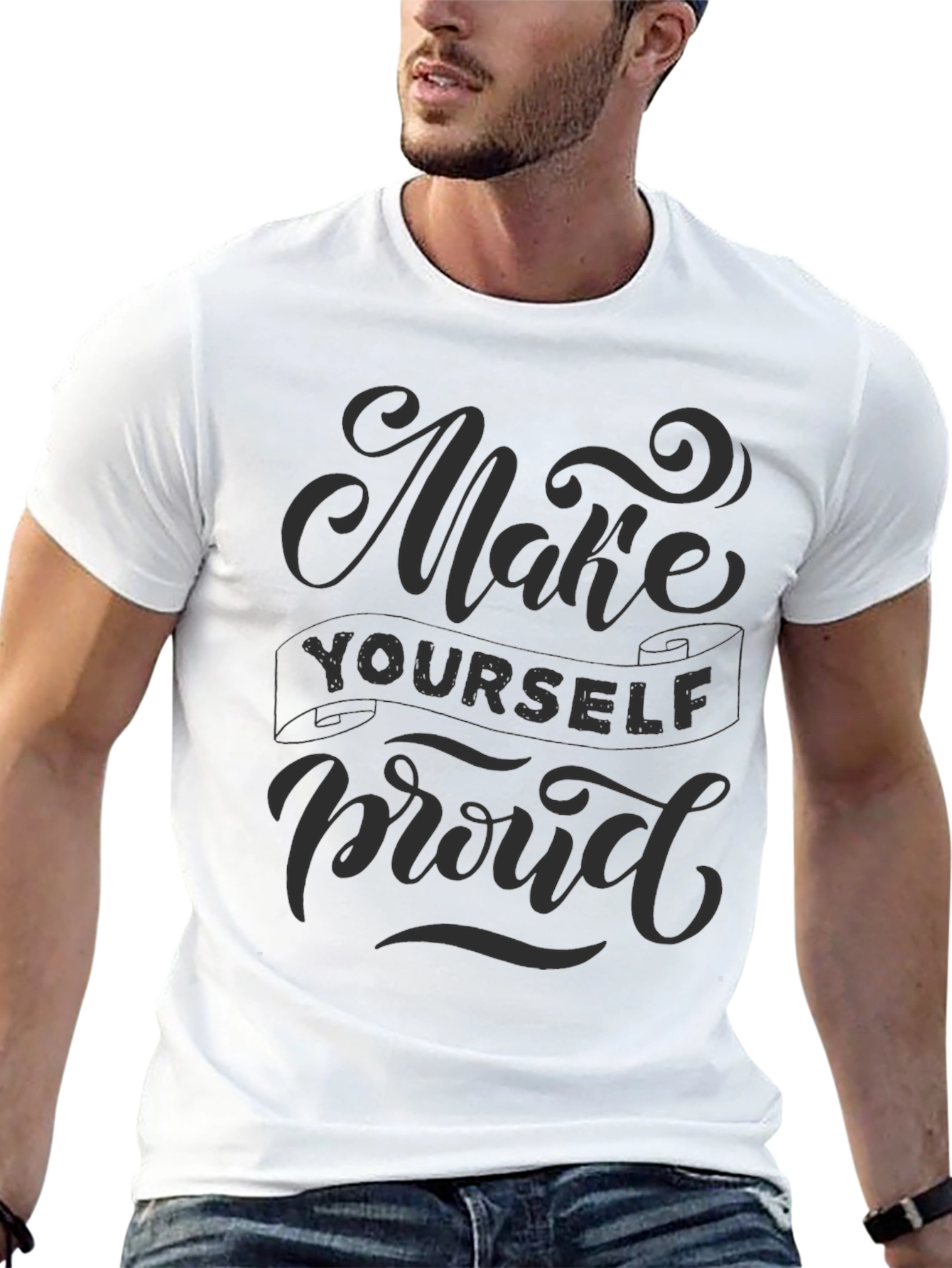 Make Yourself Proud Black Graphic T-Shirt