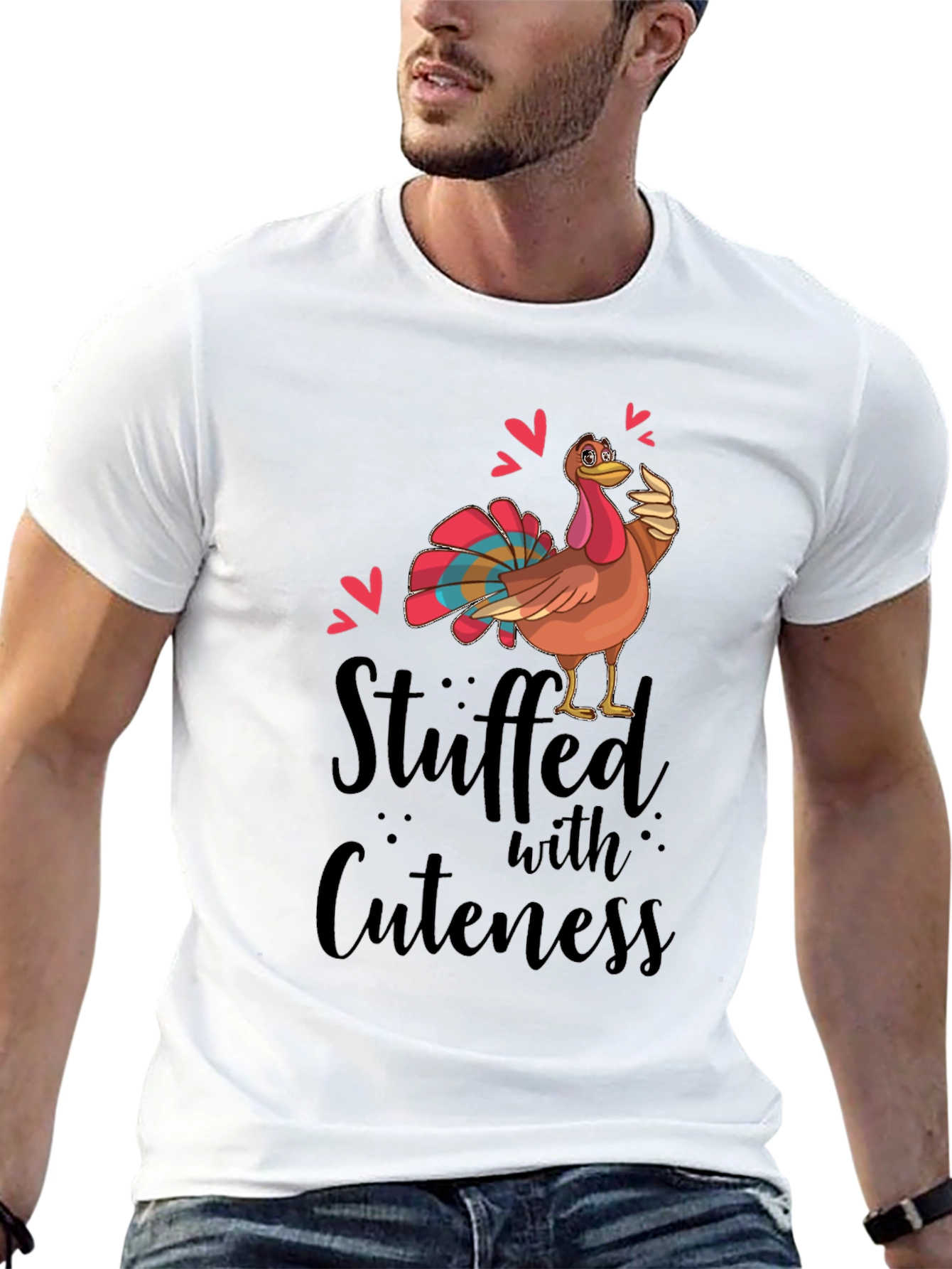 Stuffed with Cuteness Turkey Thanksgiving T-Shirt