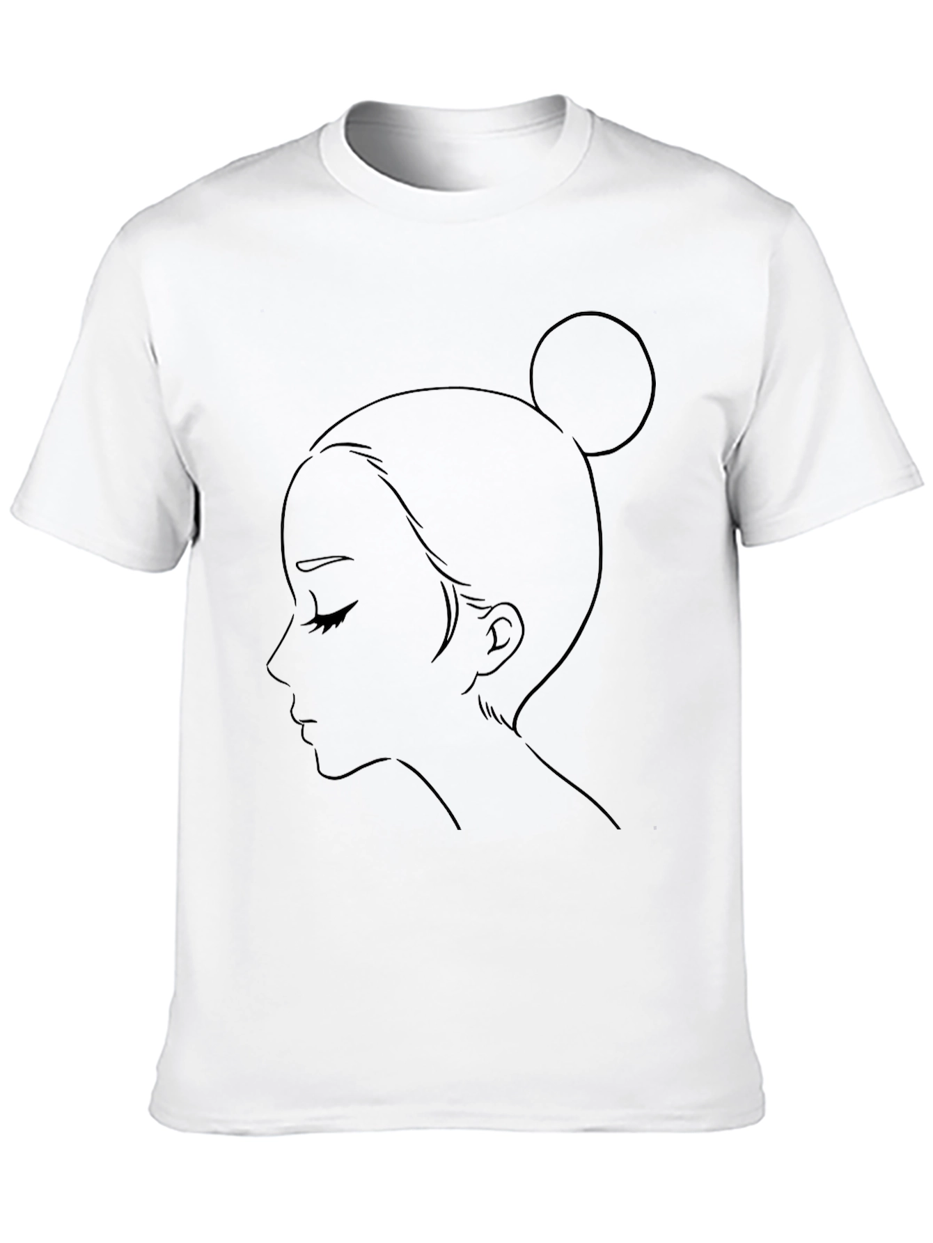 Elegant Woman Silhouette Graphic Tee - Black