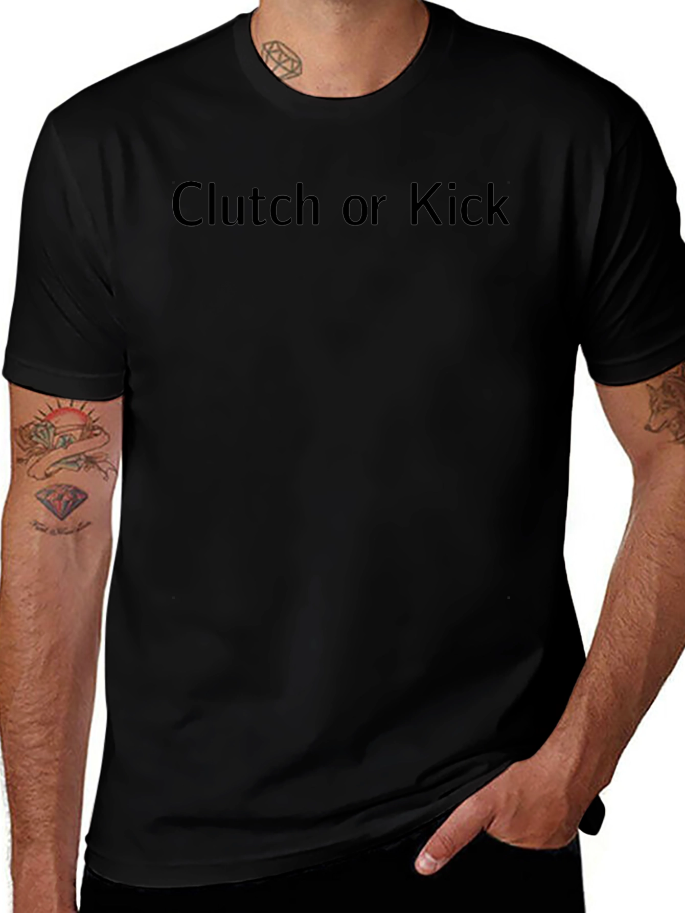 Clutch or Kick Graphic Tee - Black