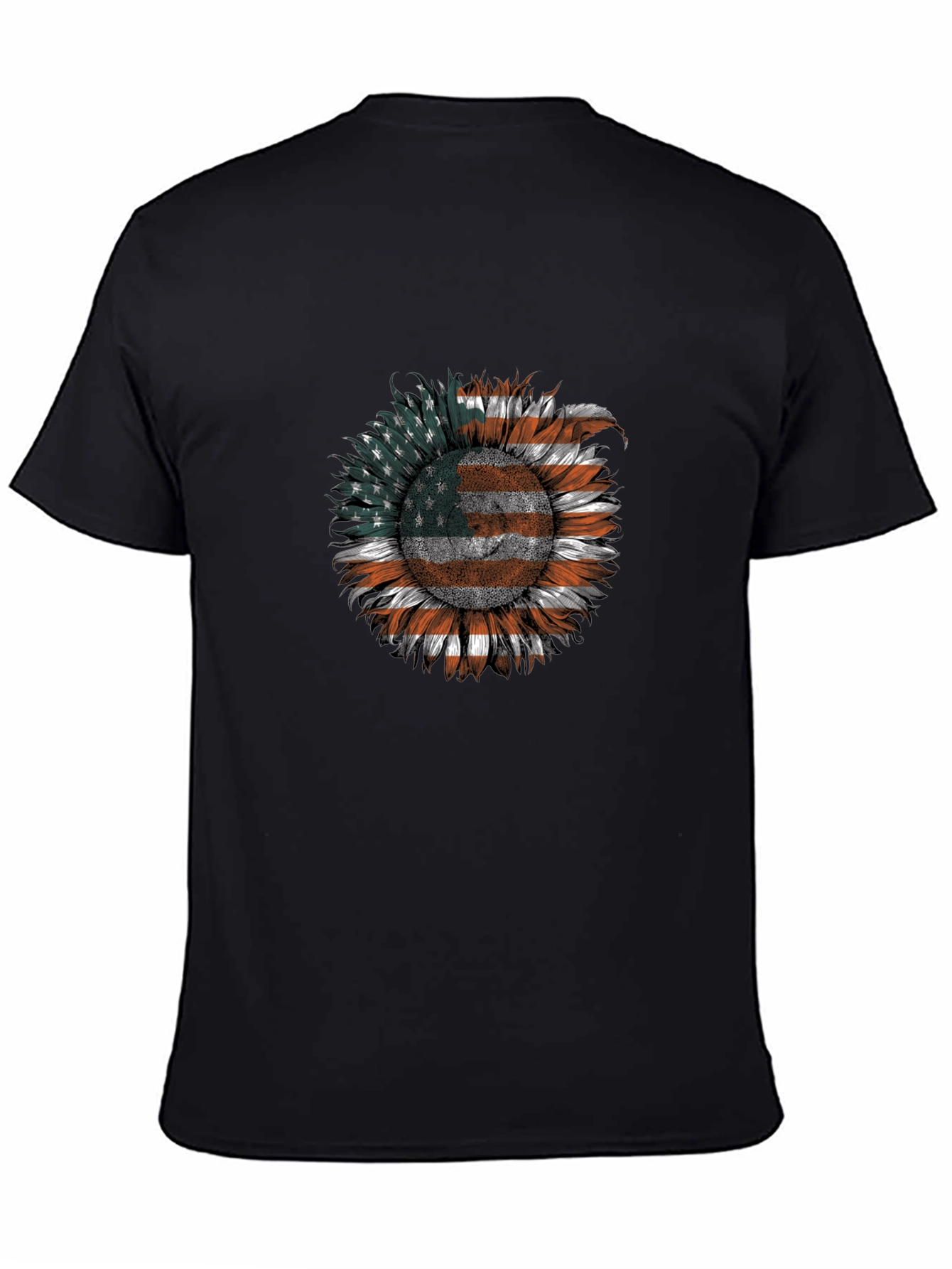 American Flag Sunflower Graphic Tee