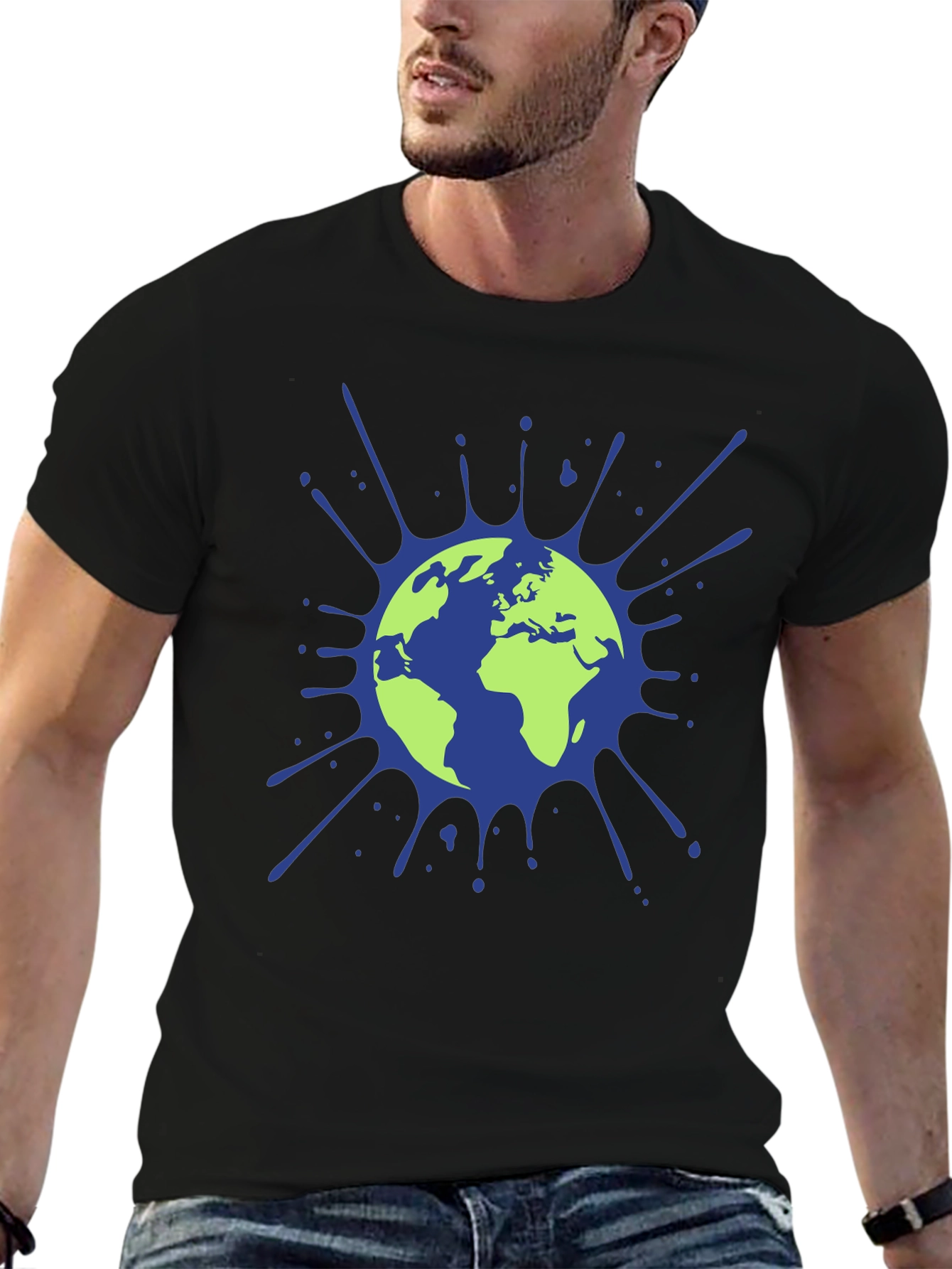 Earth Splatter Graphic Tee - Eco-Friendly Design