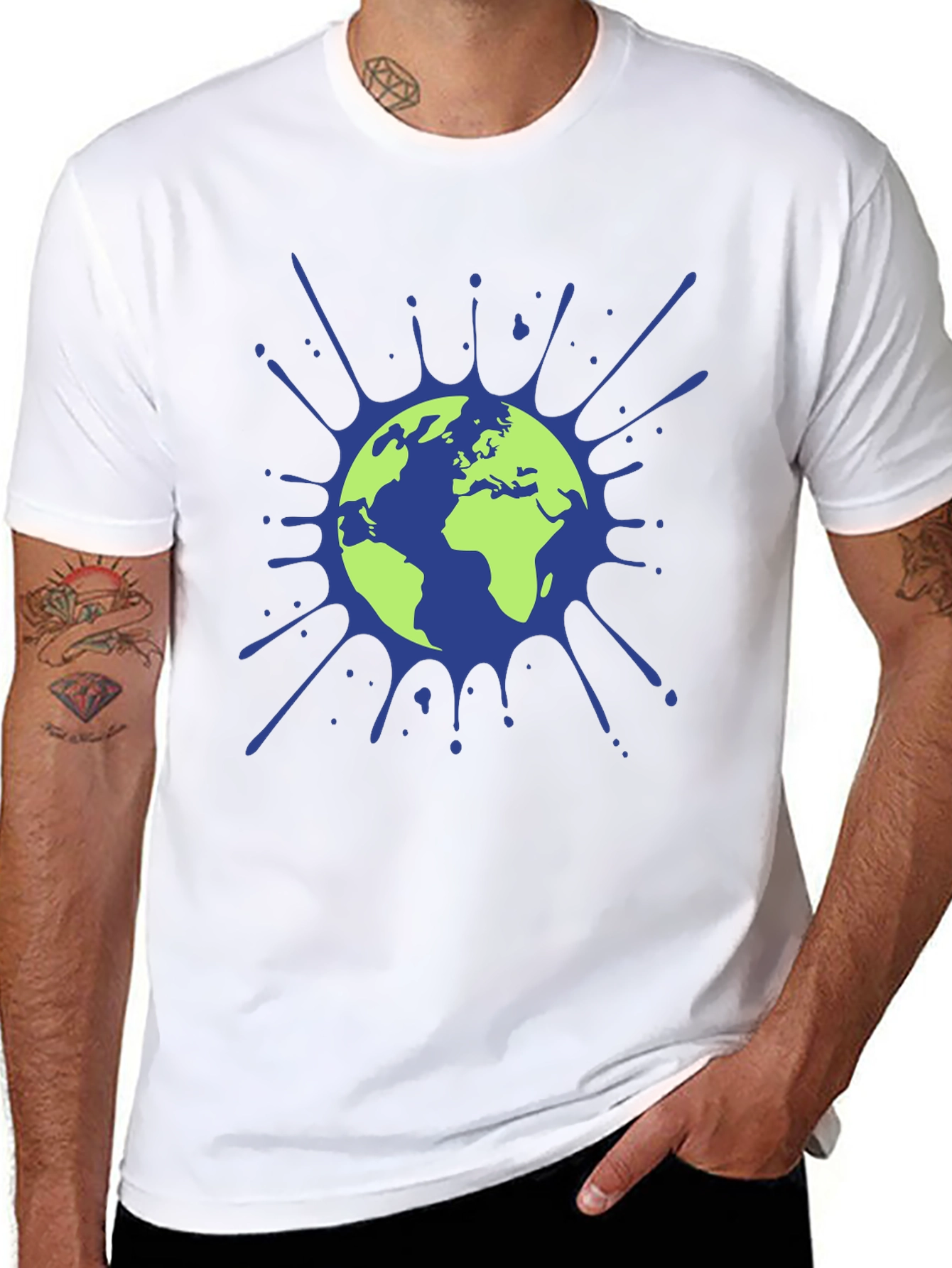 Earth Splatter Graphic Tee - Eco-Friendly Design