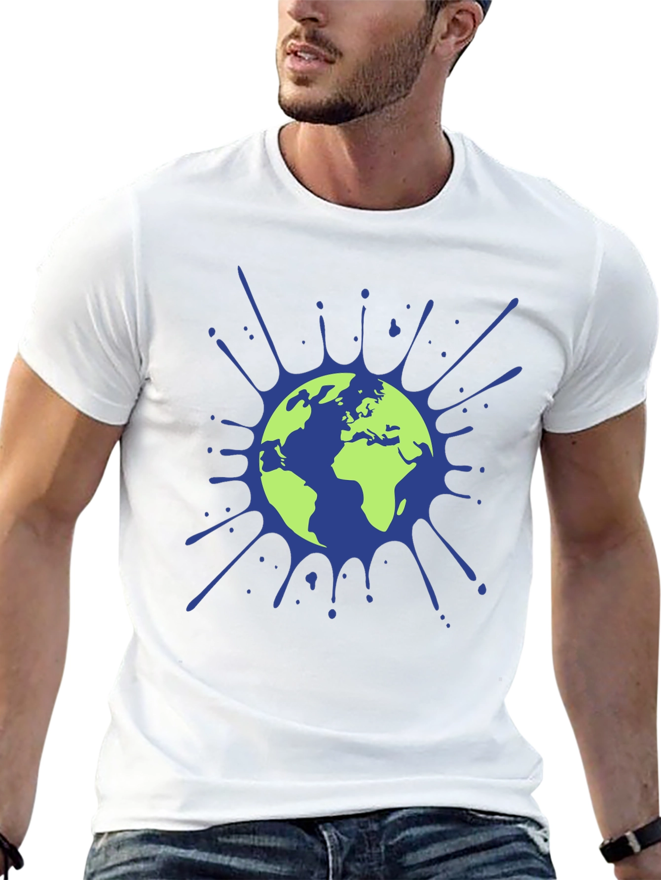 Earth Splatter Graphic Tee - Eco-Friendly Design