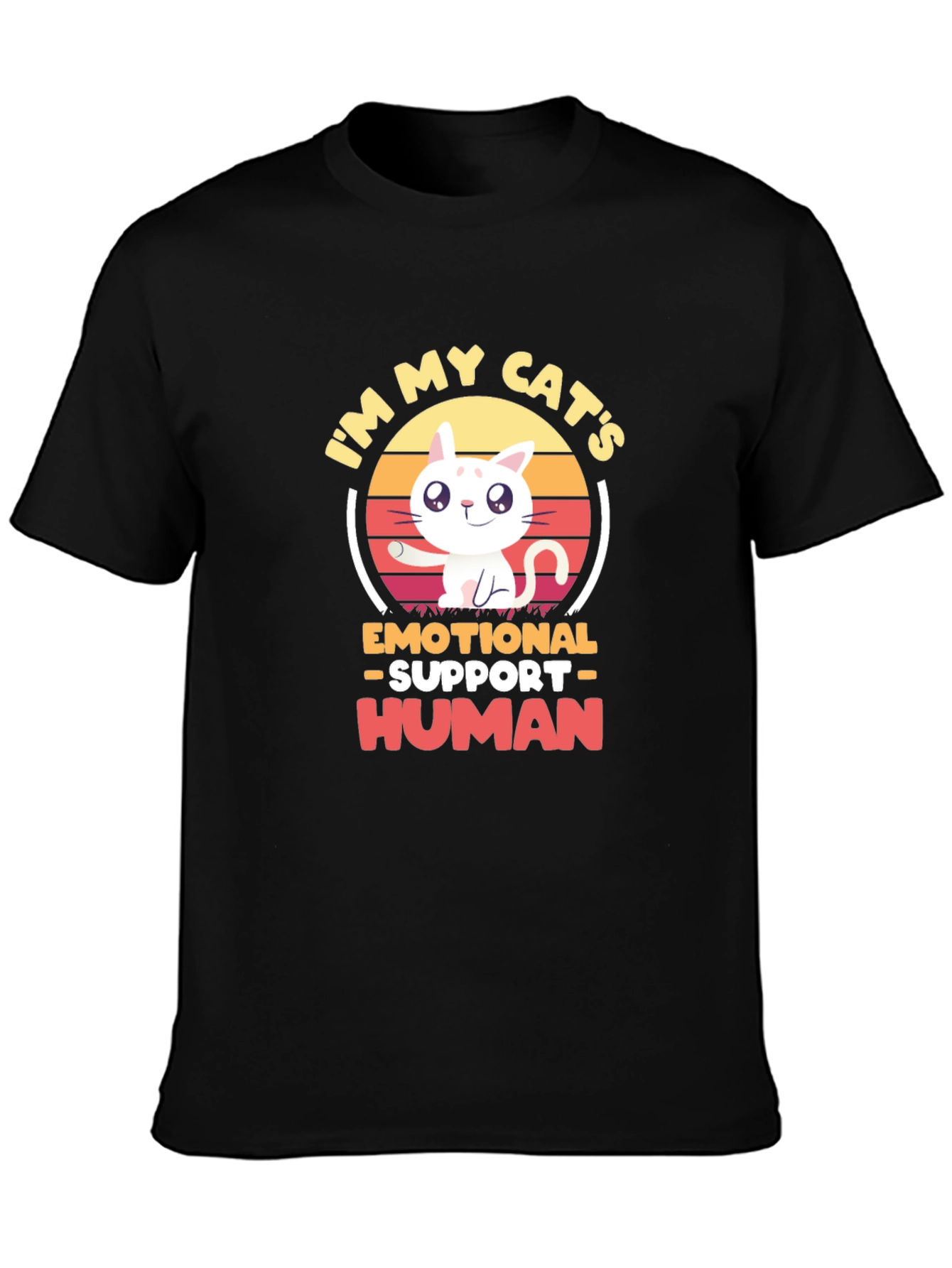 Emotional Support Human Cat T-Shirt