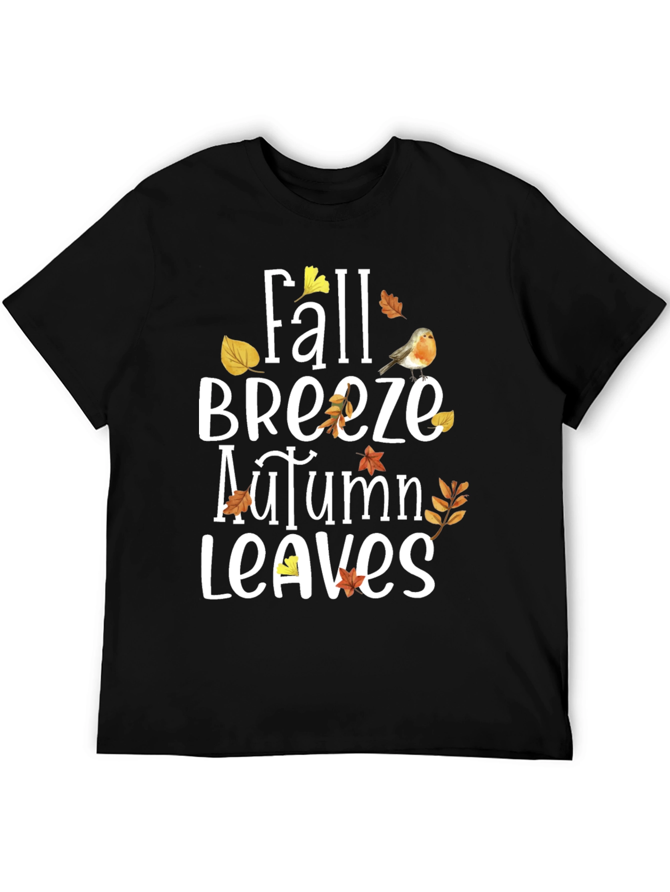Fall Breeze Autumn Leaves Graphic T-Shirt
