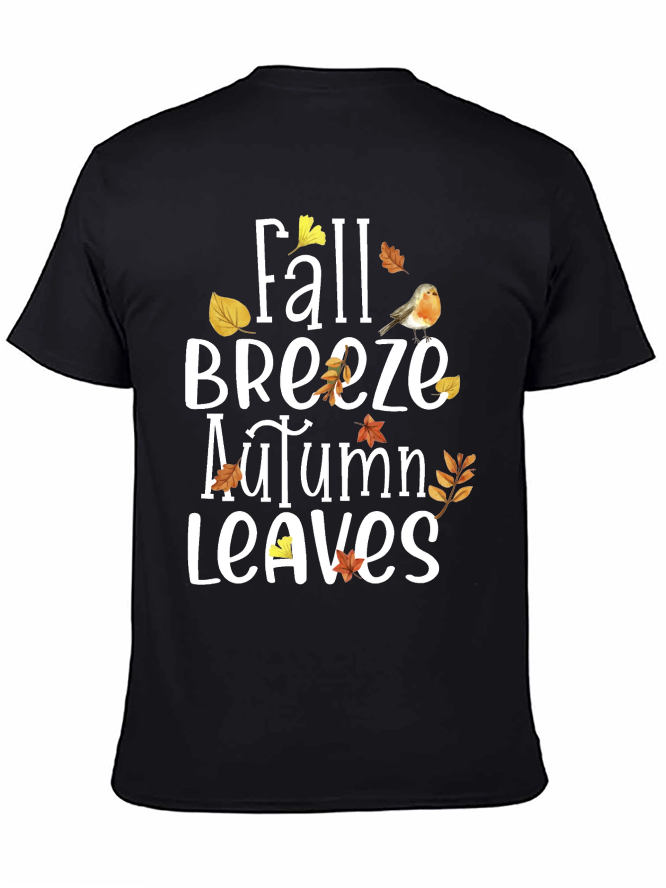 Fall Breeze Autumn Leaves Graphic T-Shirt