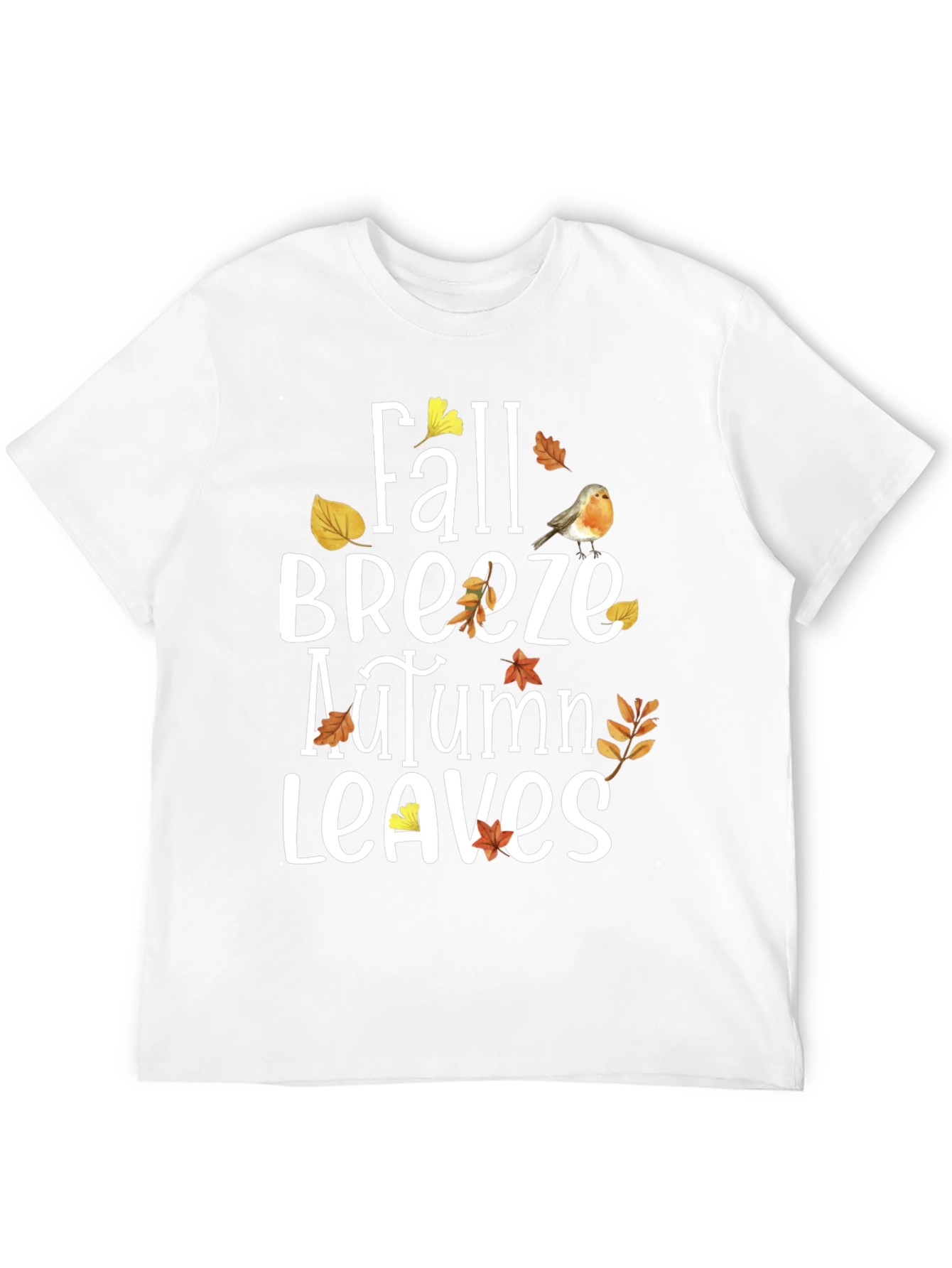 Fall Breeze Autumn Leaves Graphic T-Shirt