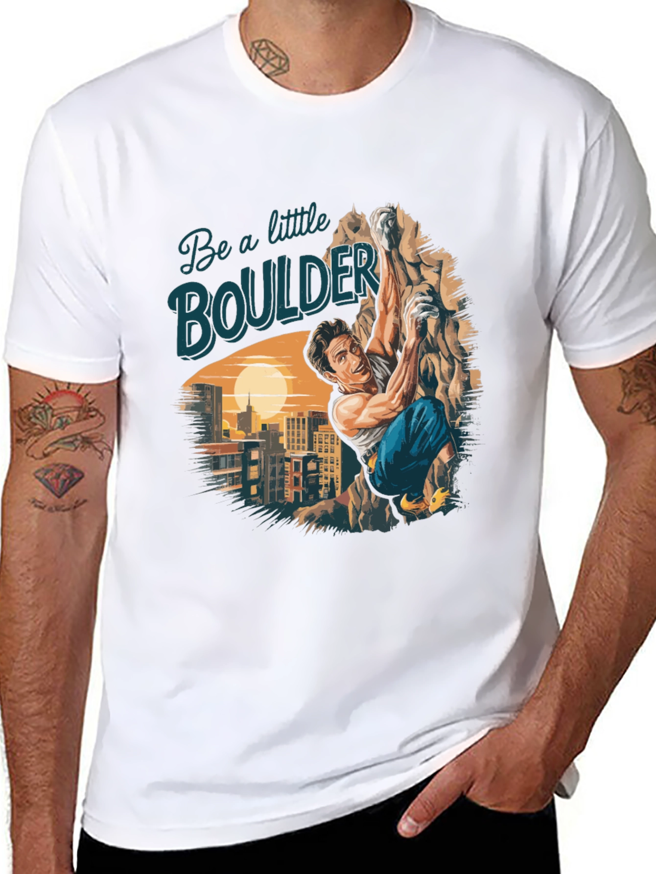Boulder Climbing Graphic T-Shirt