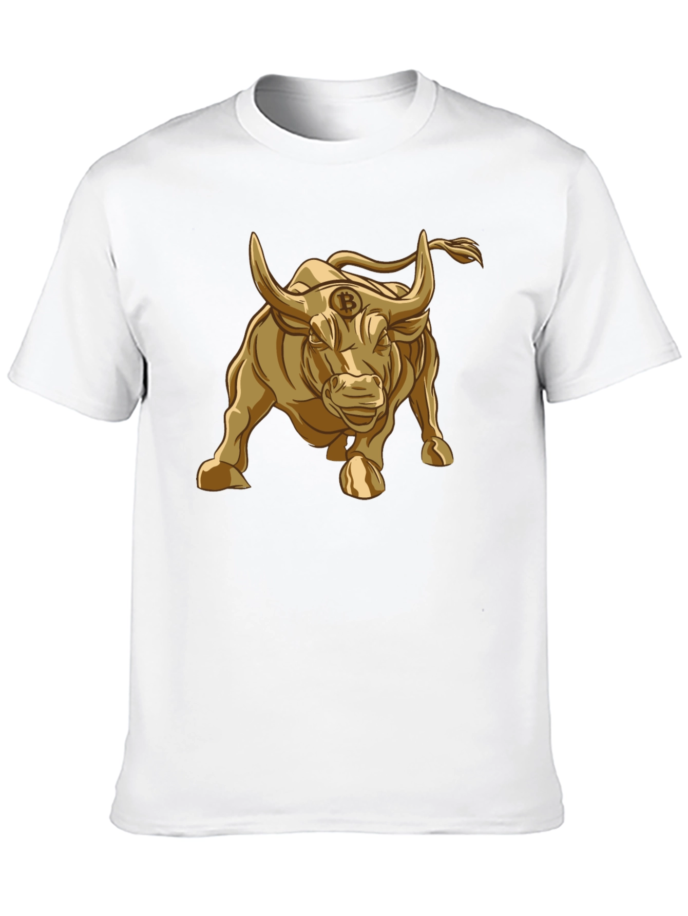 Bitcoin Bull T-Shirt - Golden Crypto Design
