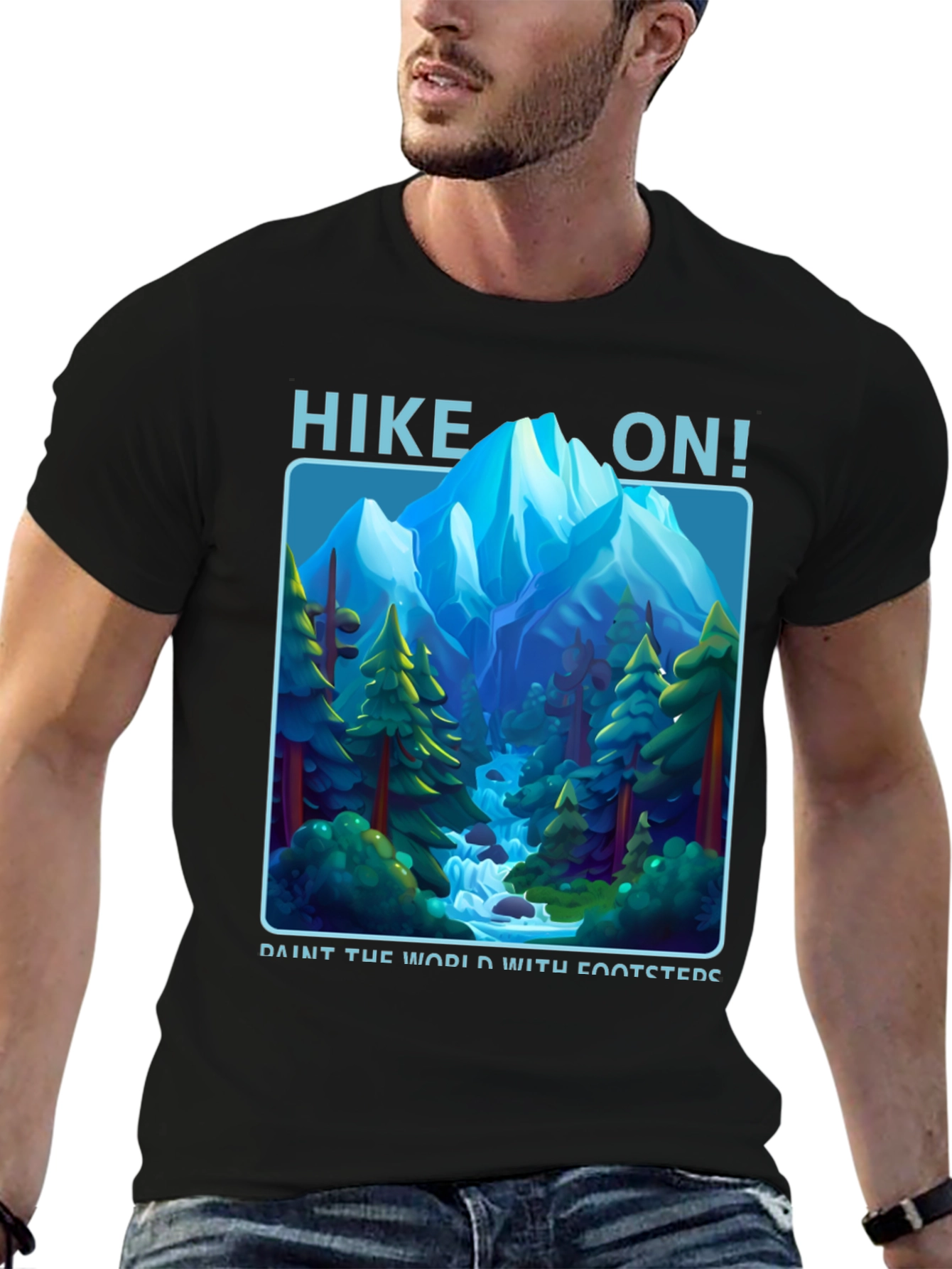 Hike On! Mountain Graphic T-Shirt