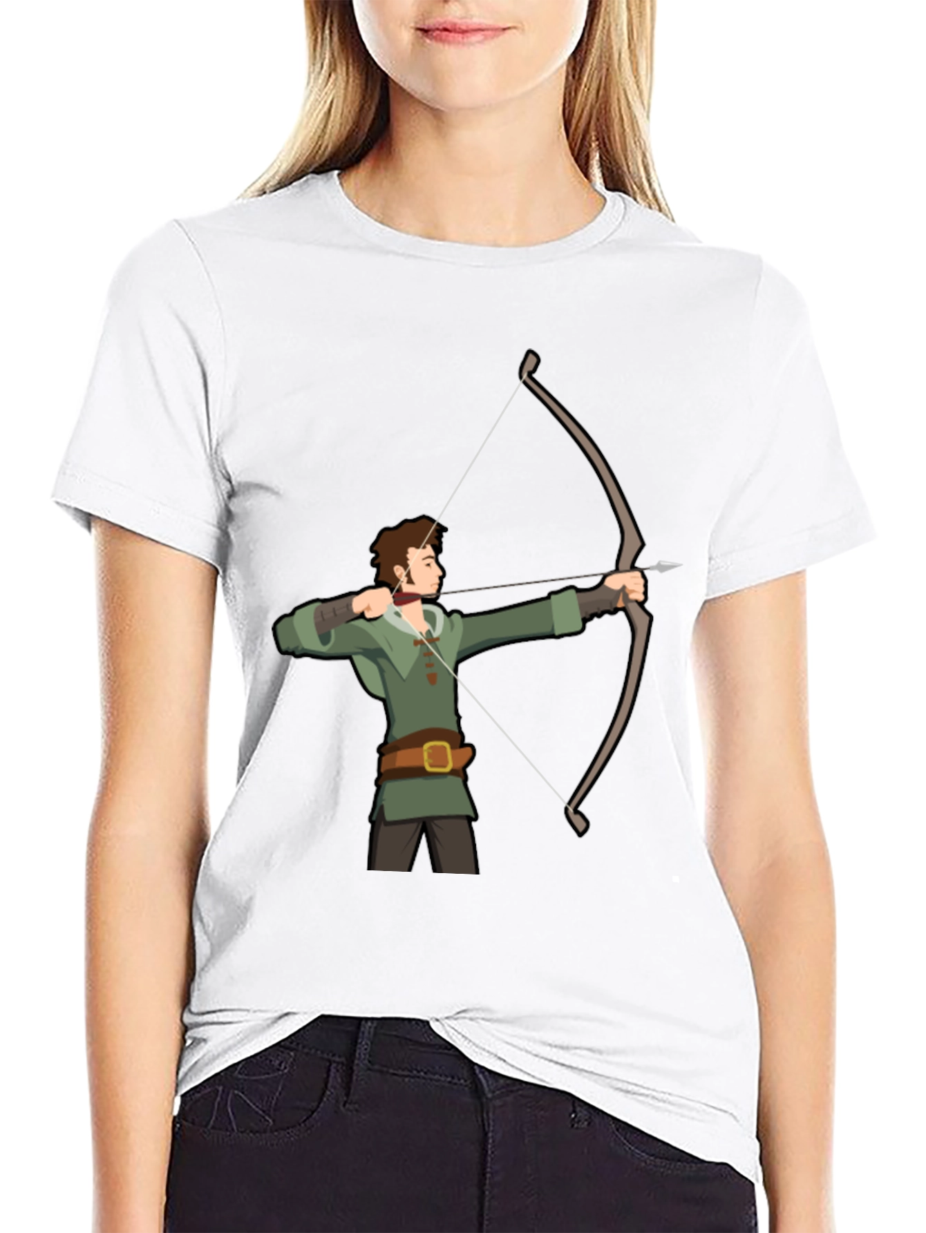 Archer Graphic T-Shirt - Black Cotton Tee