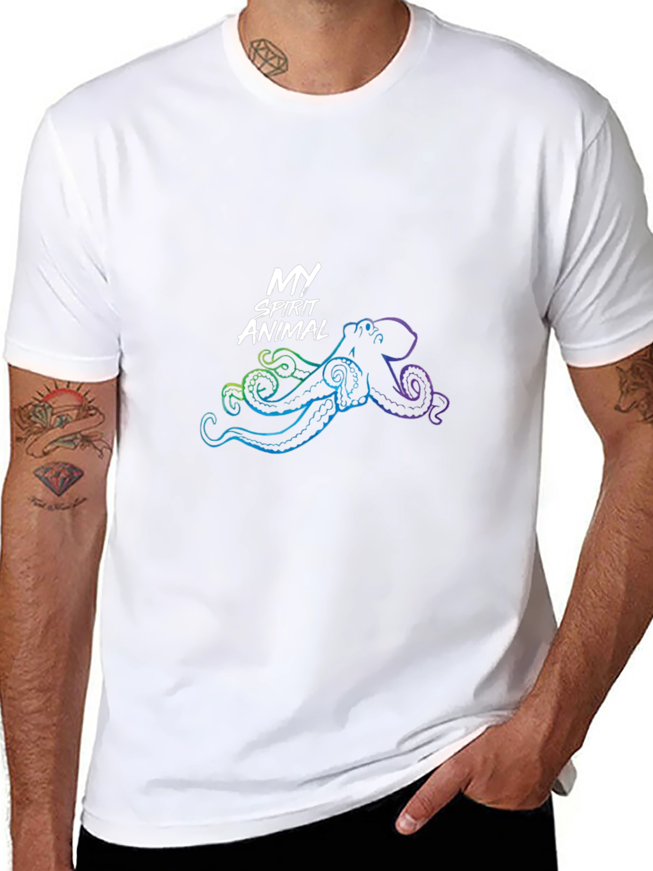 My Spirit Animal Octopus Black T-Shirt