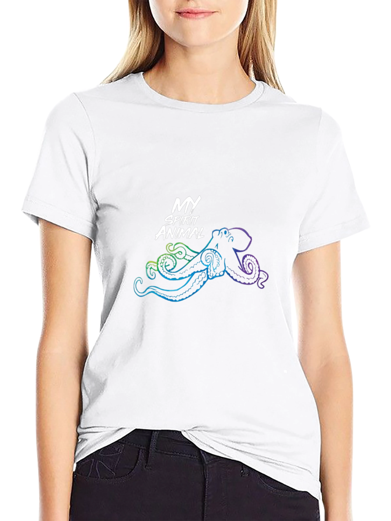 My Spirit Animal Octopus Black T-Shirt
