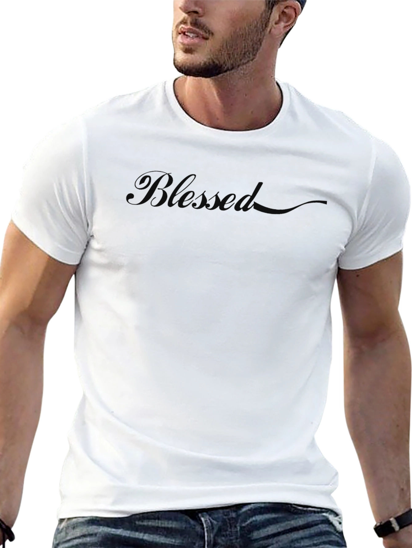 Blessed Black T-Shirt - Classic Crew Neck Soft Cotton