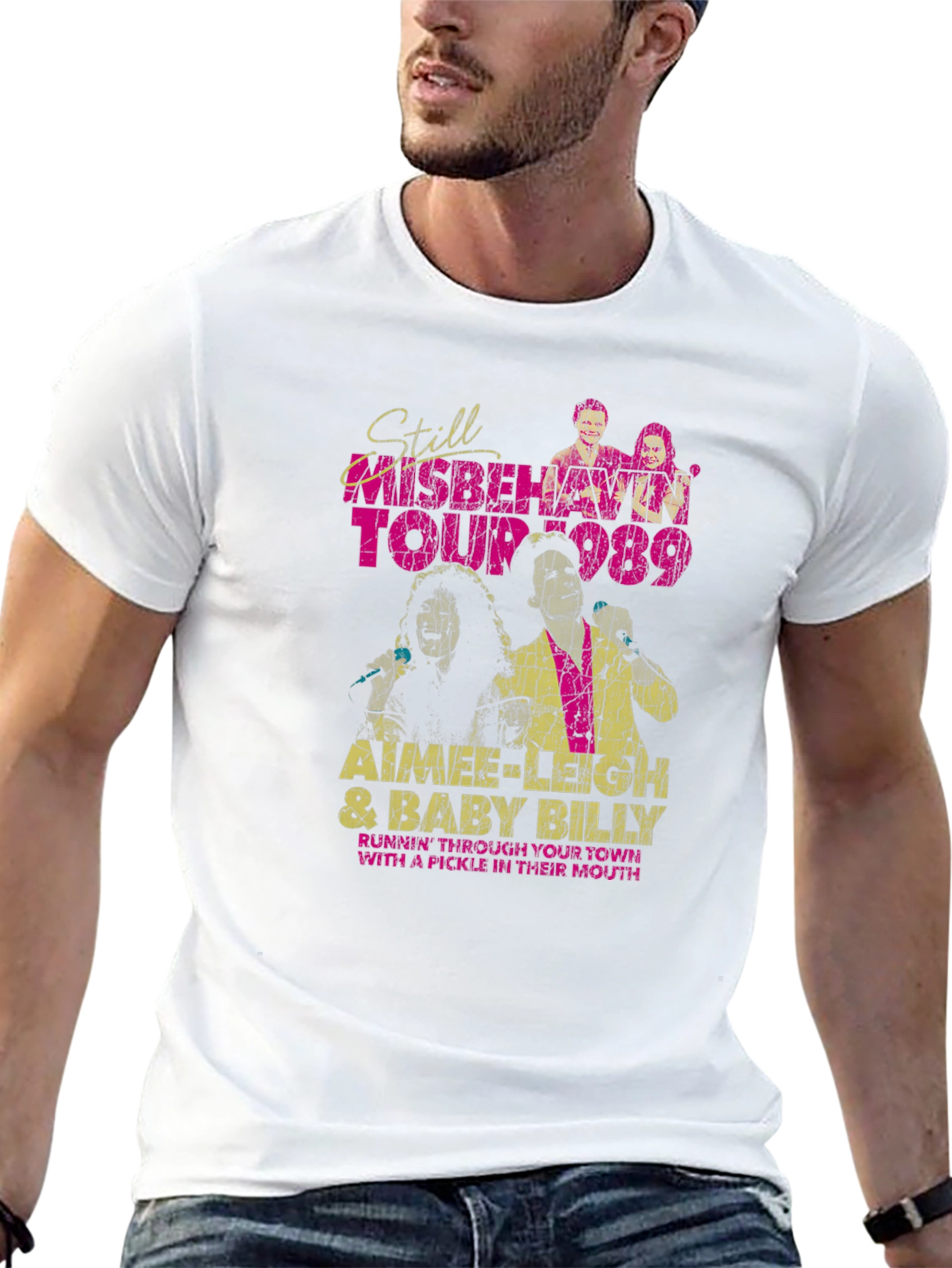 Still Misbehavin Tour 1989 Black Graphic T-Shirt