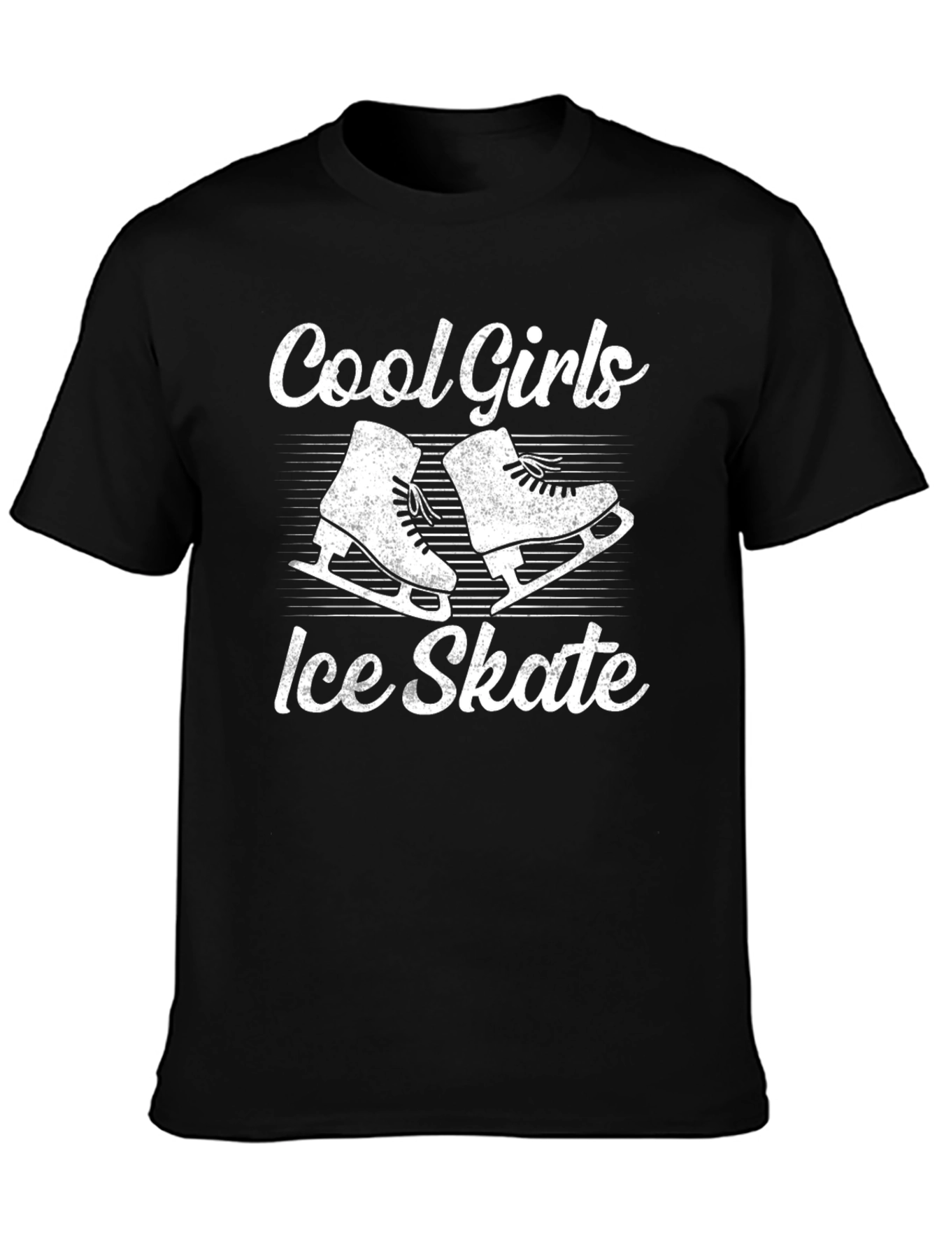 Cool Girls Ice Skate Black T-Shirt