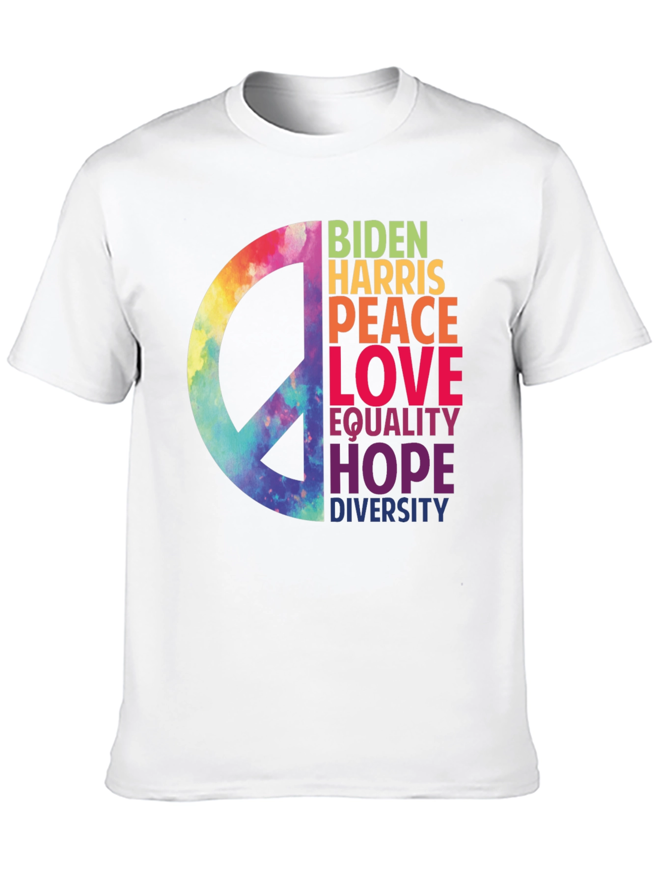 Biden Harris Peace Love Equality T-Shirt