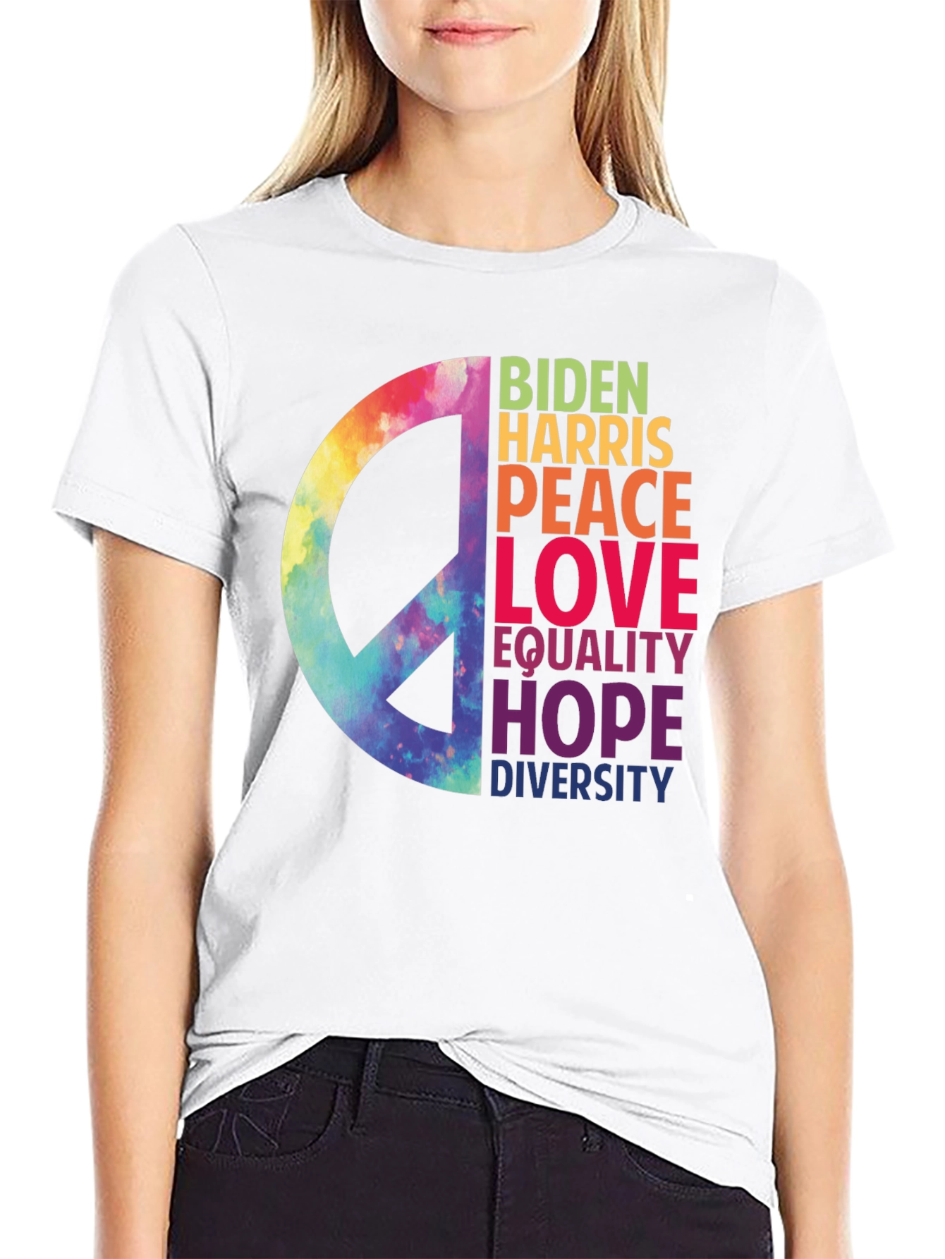 Biden Harris Peace Love Equality T-Shirt