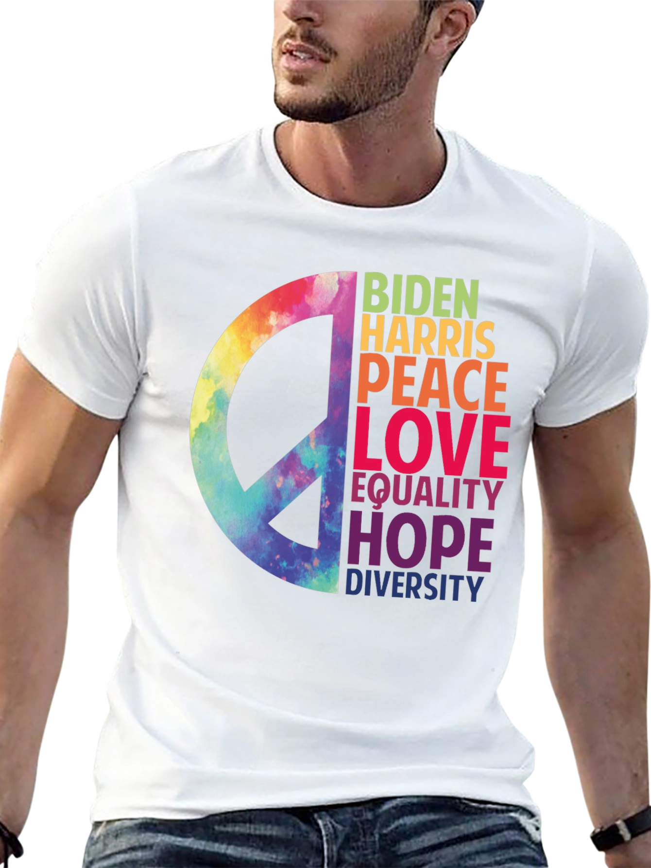 Biden Harris Peace Love Equality T-Shirt