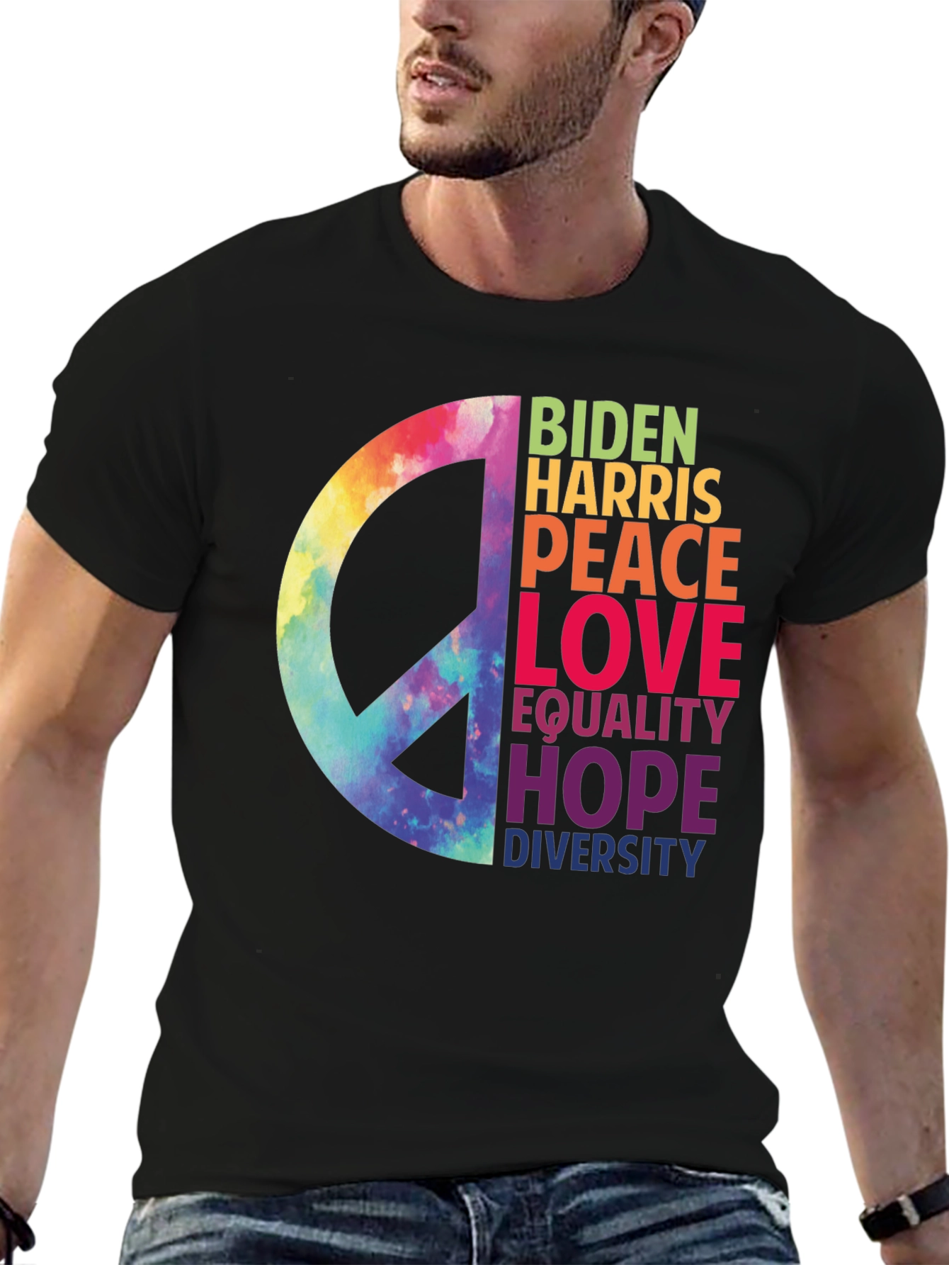 Biden Harris Peace Love Equality T-Shirt