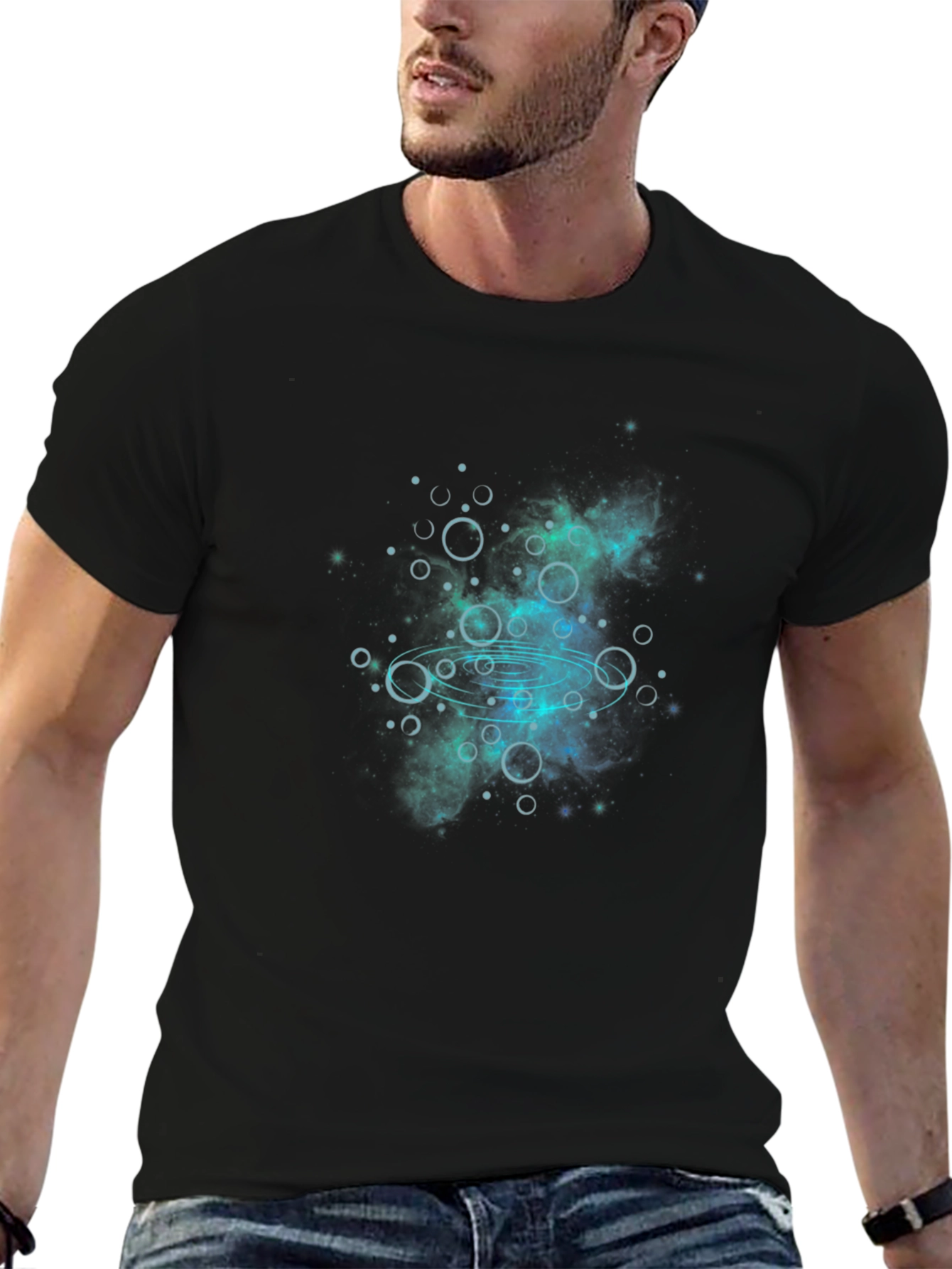 Nebula Galaxy T-Shirt - Cosmic Circle Design
