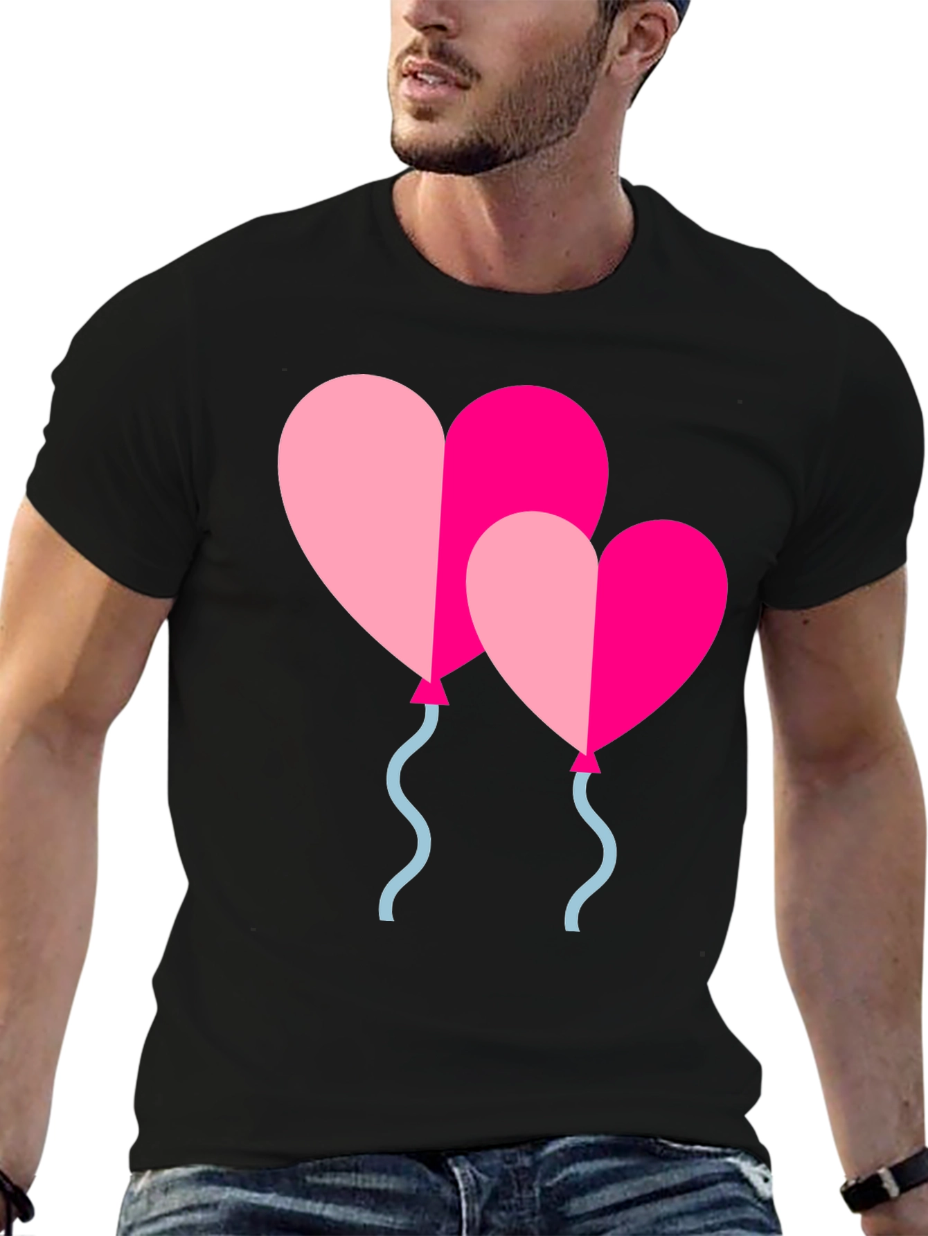 Heart Balloons Graphic T-Shirt