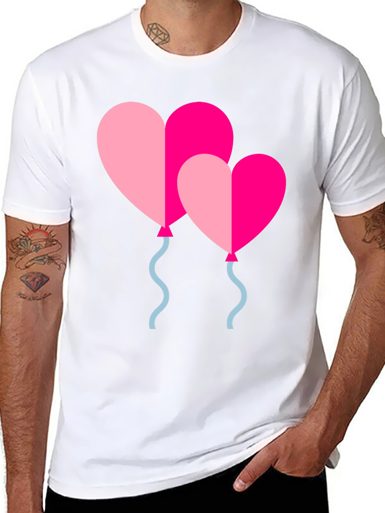 Heart Balloons Graphic T-Shirt