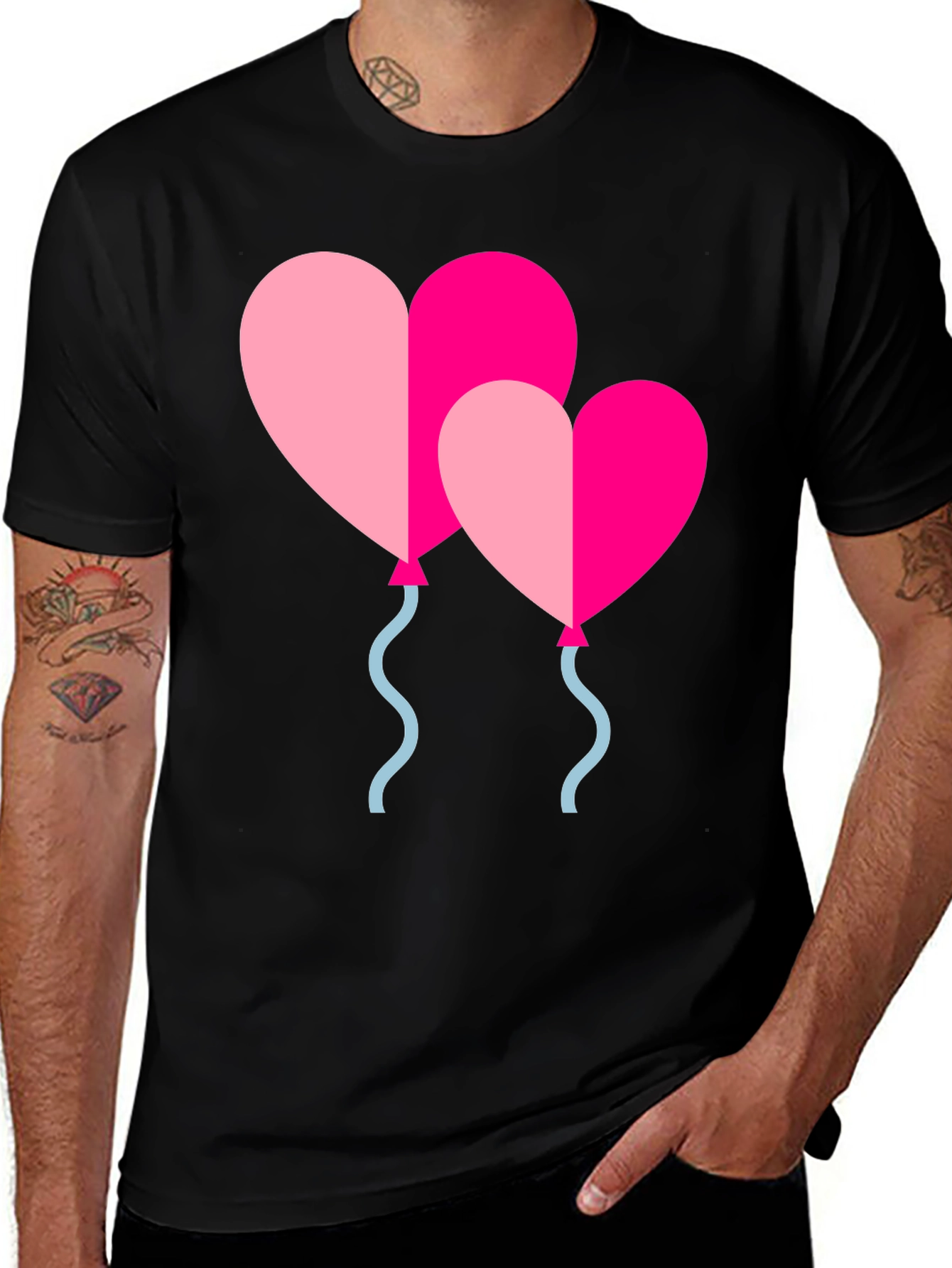 Heart Balloons Graphic T-Shirt
