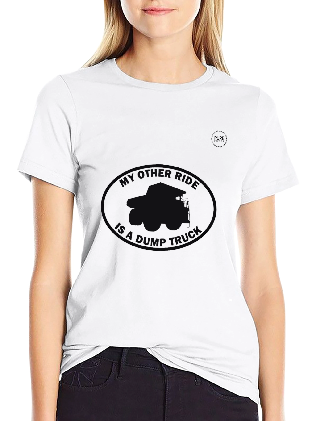 My Other Ride Is A Dump Truck Black Tee