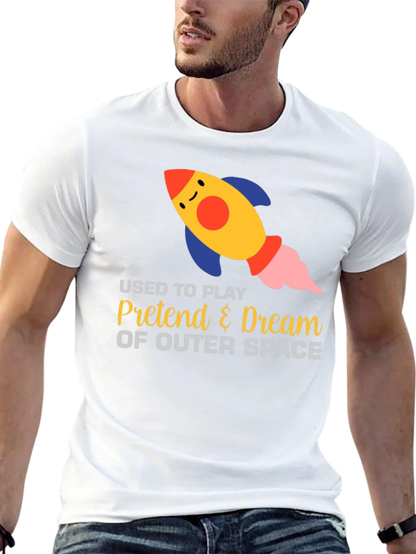 Outer Space Dream T-Shirt - Play Pretend Rocket Design