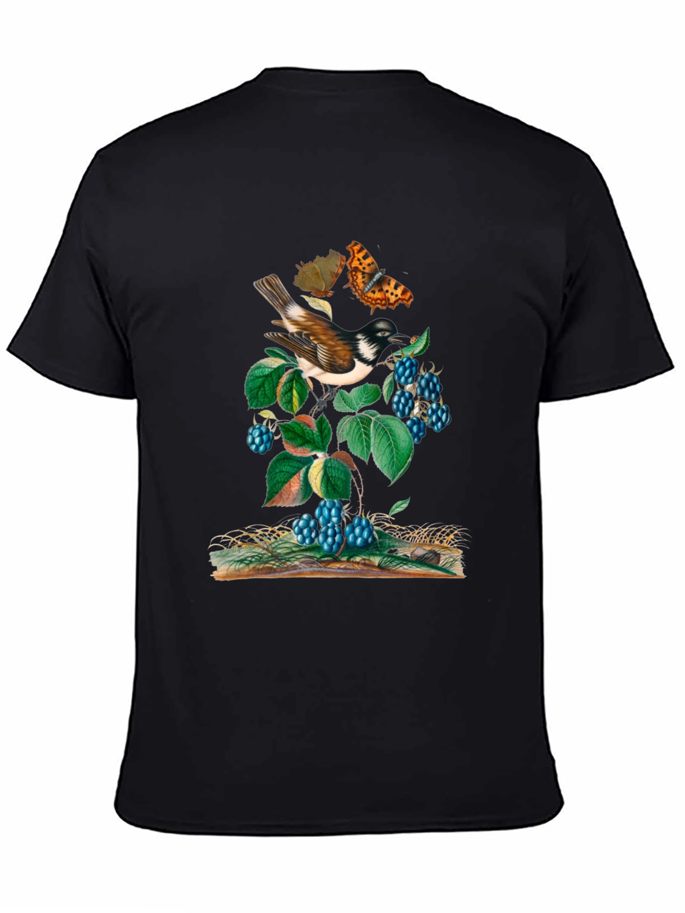 Bird & Butterfly Graphic T-Shirt