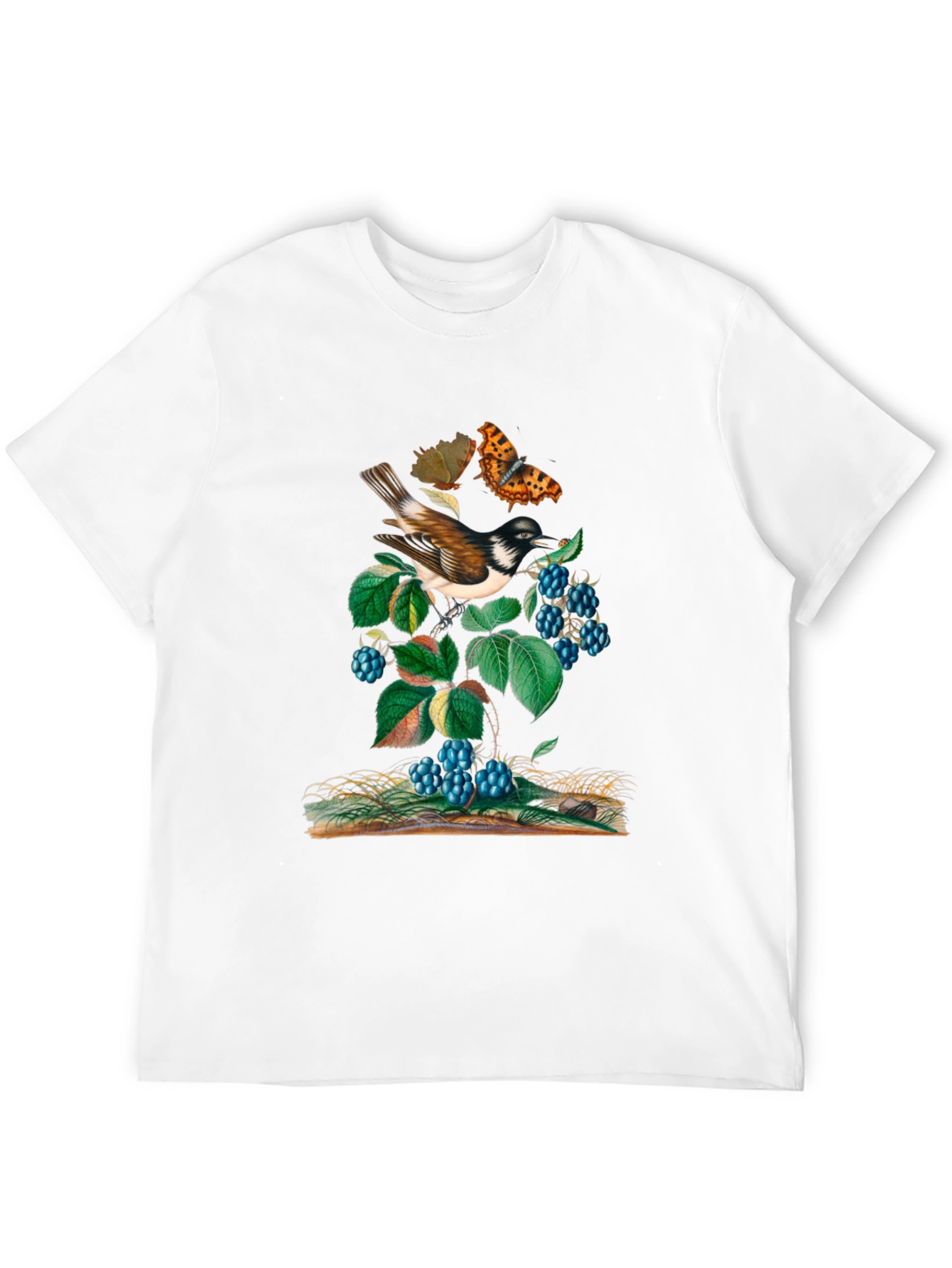 Bird & Butterfly Graphic T-Shirt