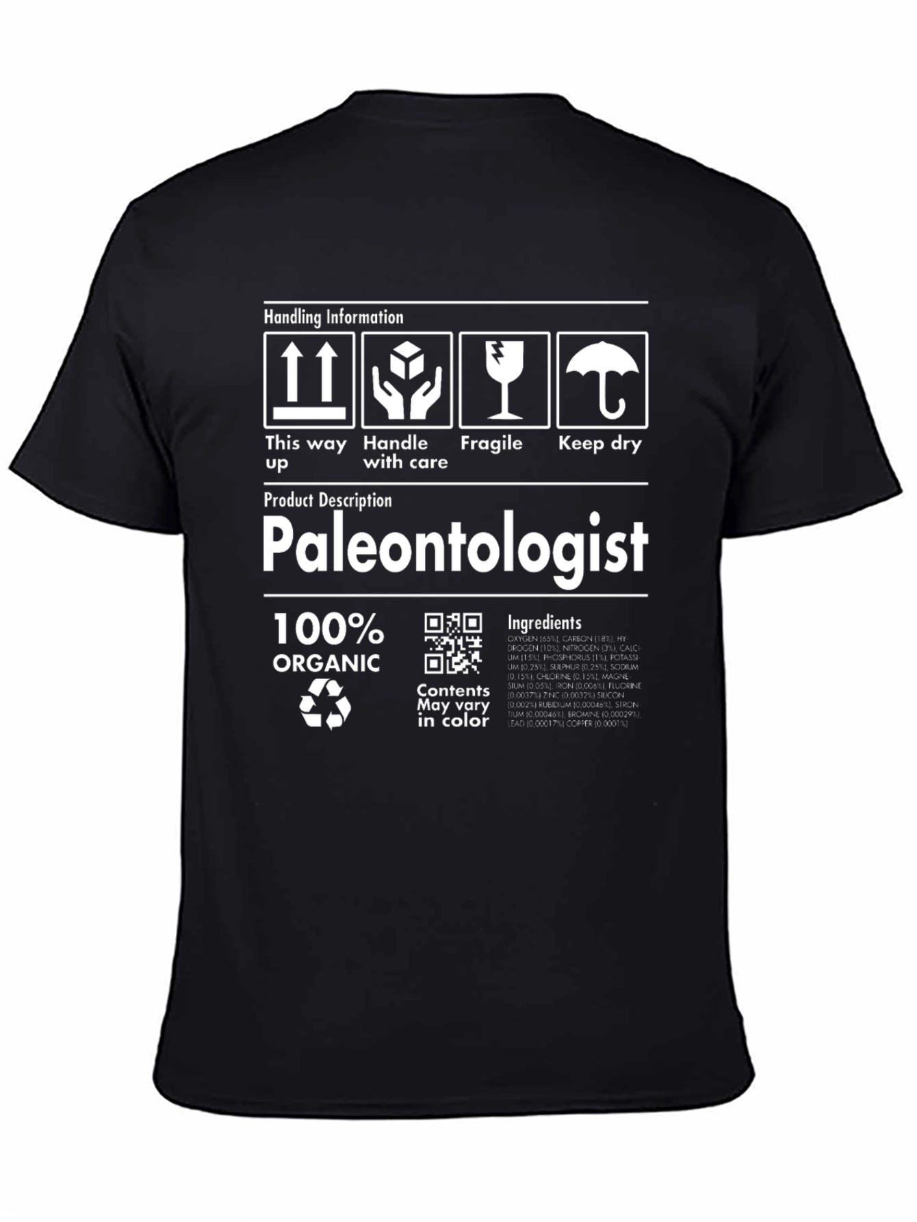 Paleontologist 100% Organic T-Shirt