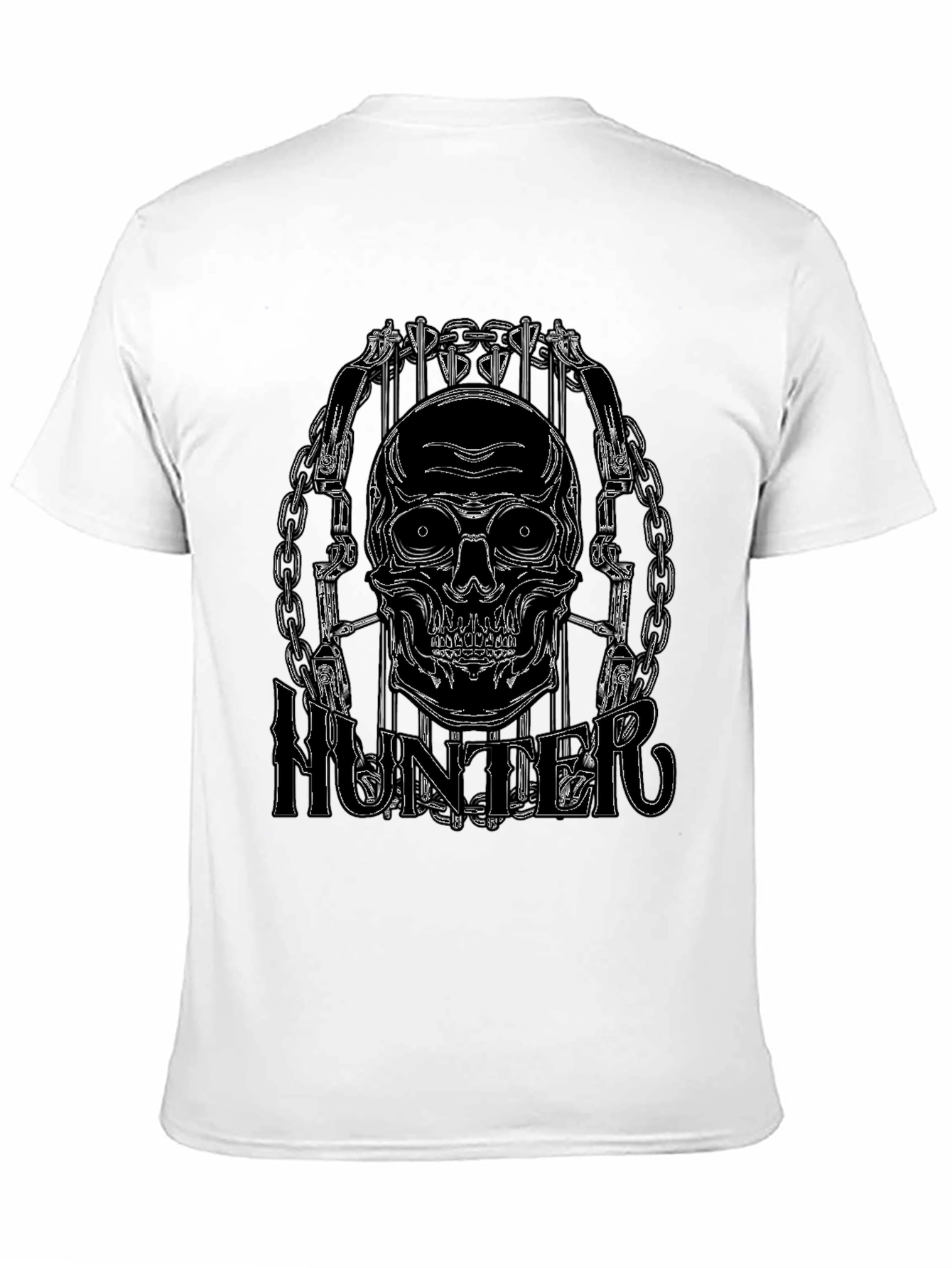 Skull Hunter Black Graphic Tee