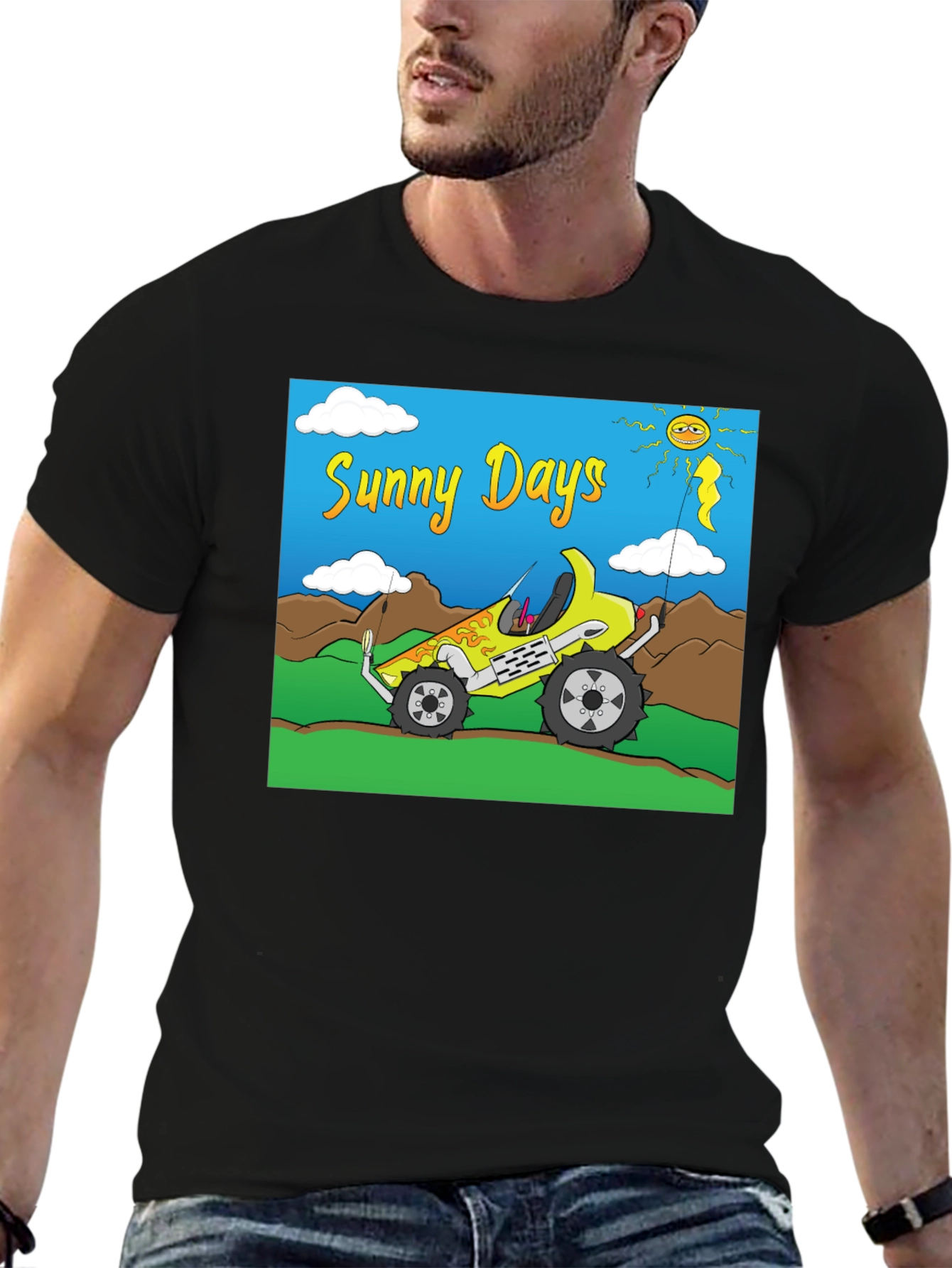 Sunny Days T-Shirt - Cartoon Car Design
