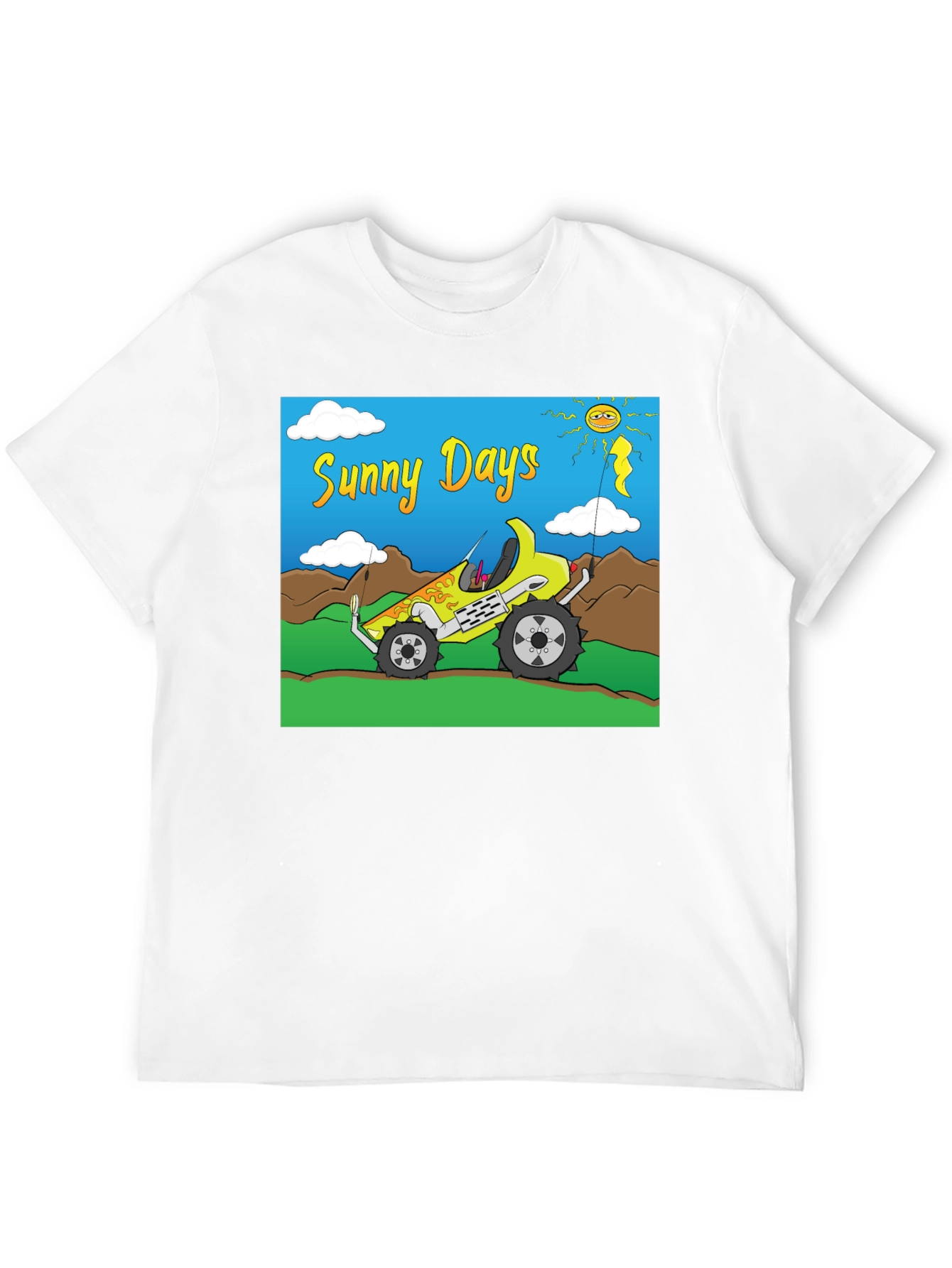 Sunny Days T-Shirt - Cartoon Car Design