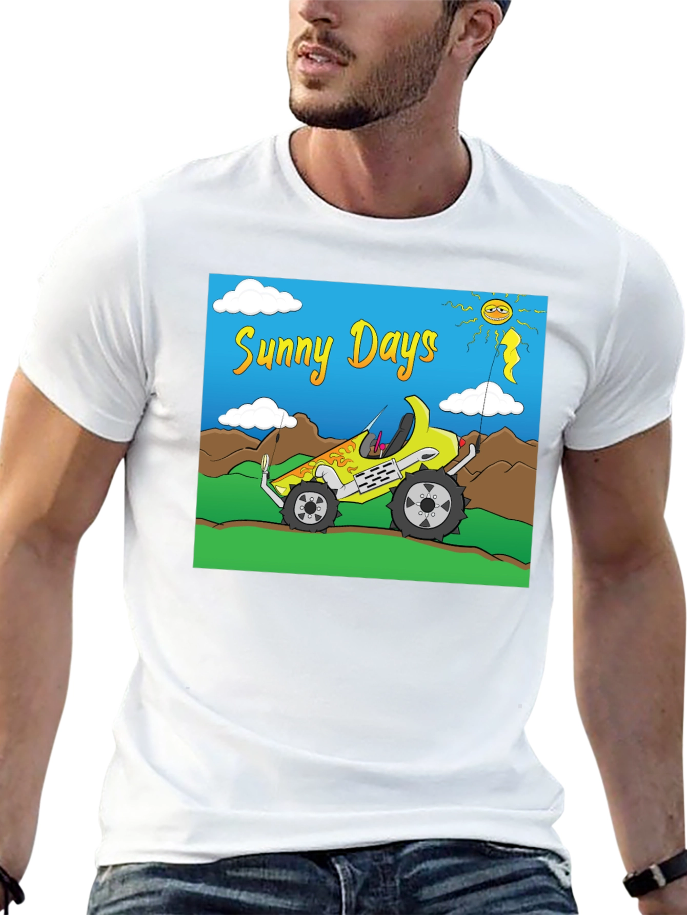 Sunny Days T-Shirt - Cartoon Car Design
