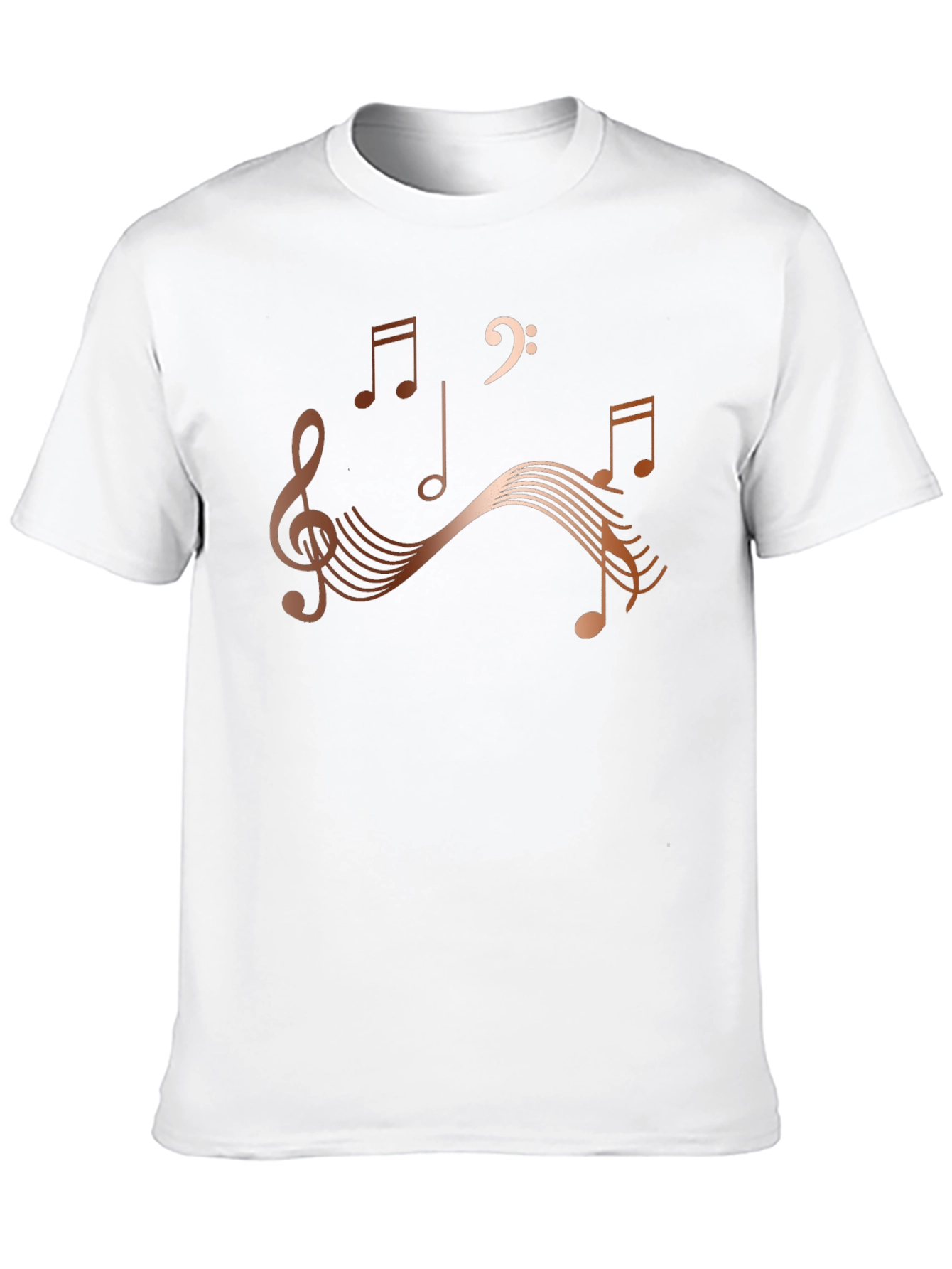Musical Notes Graphic Print Mens Black T-Shirt