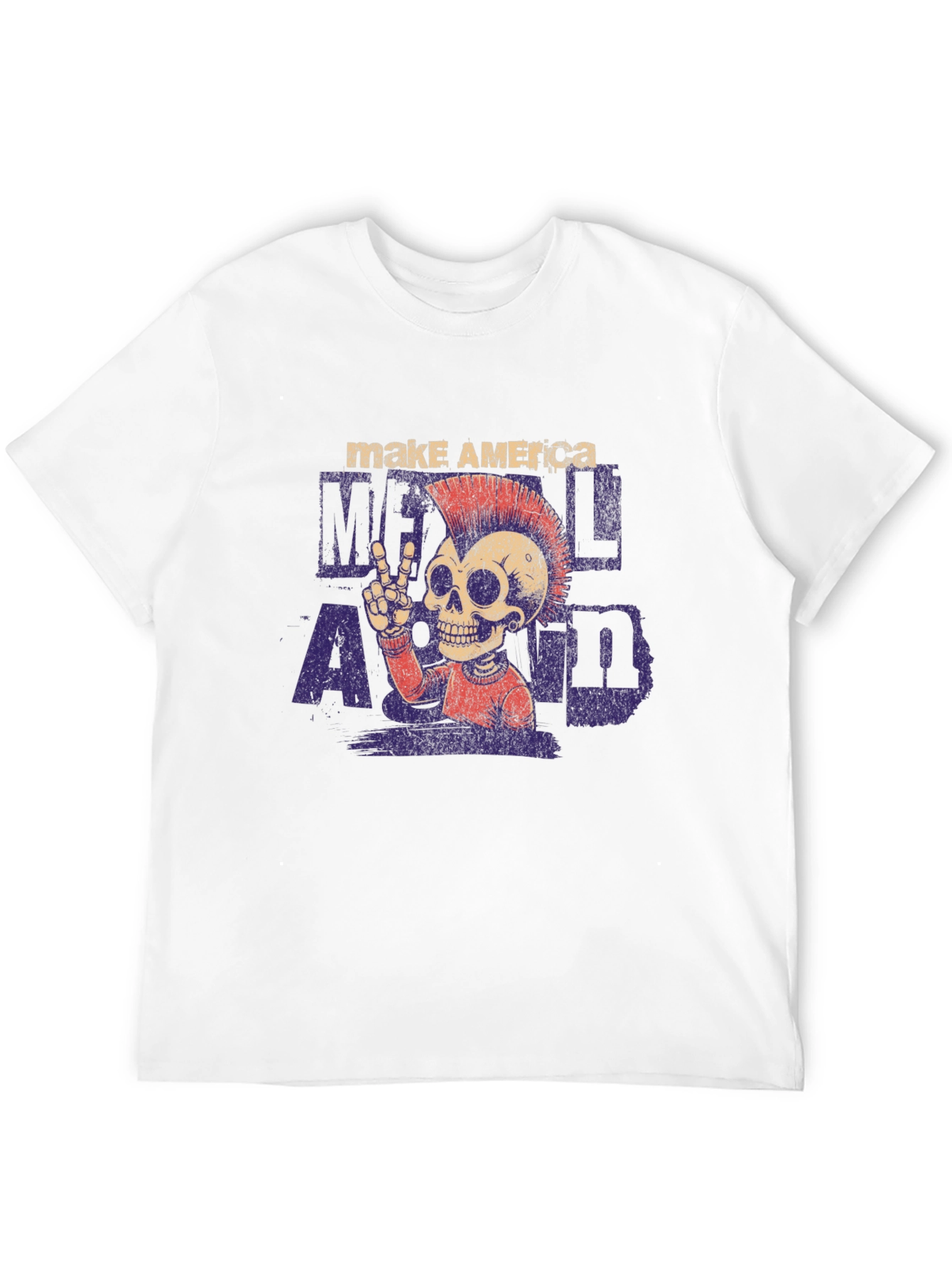Make America Metal Again T-Shirt - Skull Graphic Tee