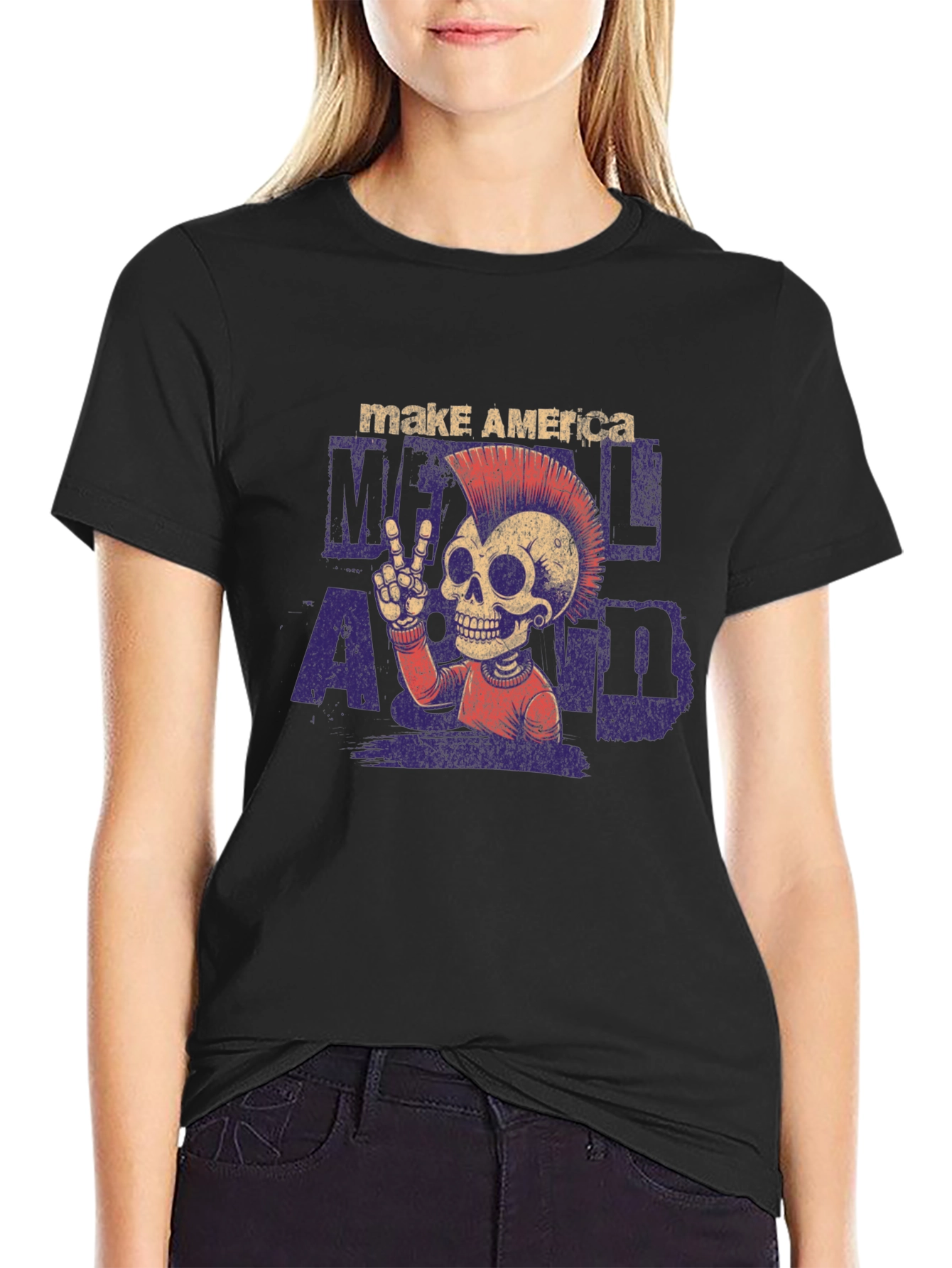 Make America Metal Again T-Shirt - Skull Graphic Tee