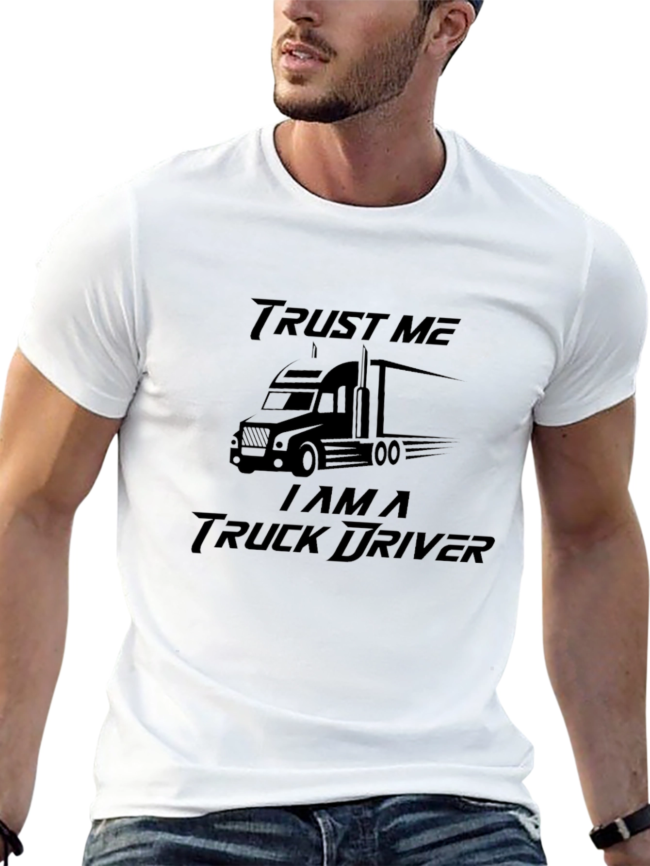 Trust Me Truck Driver Black Graphic Tee
