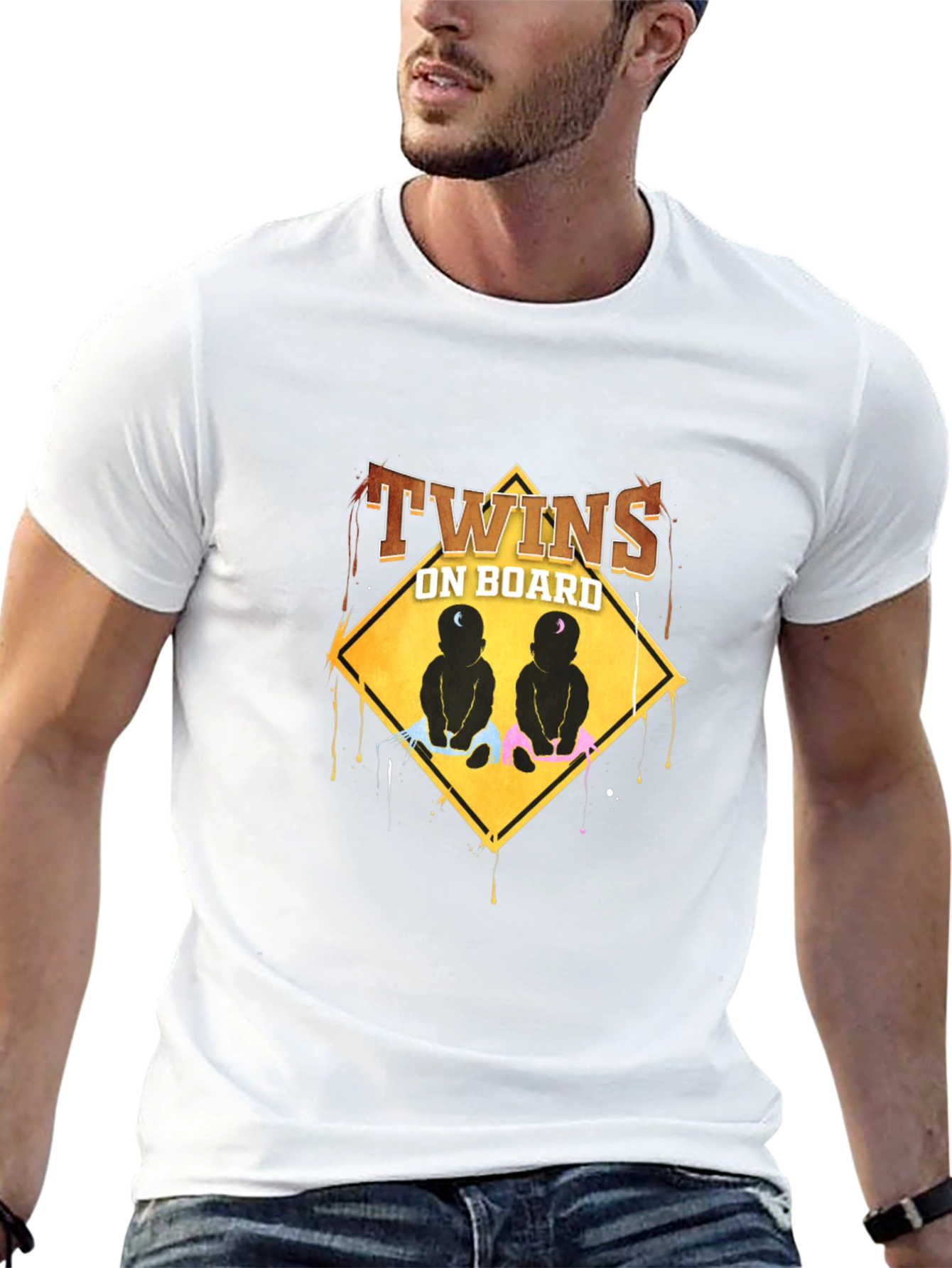 Twins On Board Graphic T-Shirt